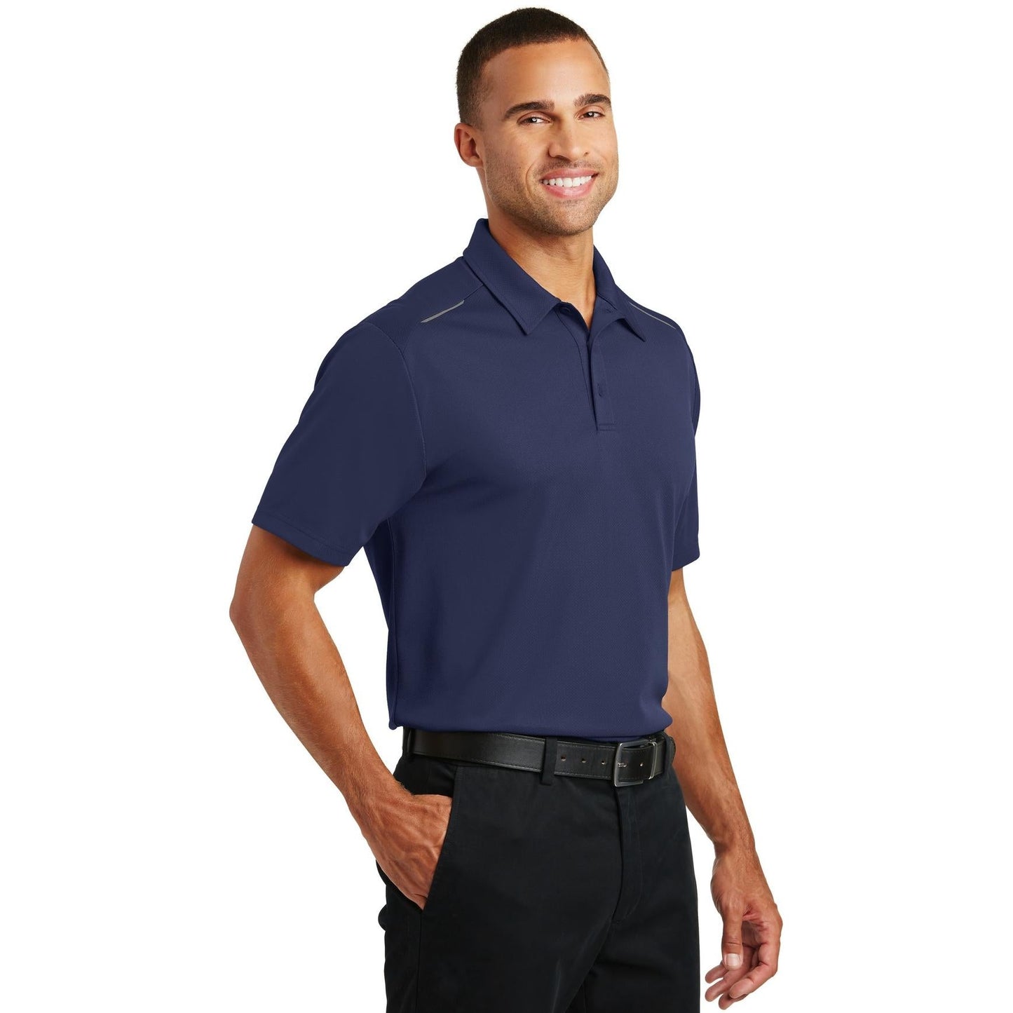 Battleship Grey Polo - Port Authority - Moisture-Wicking