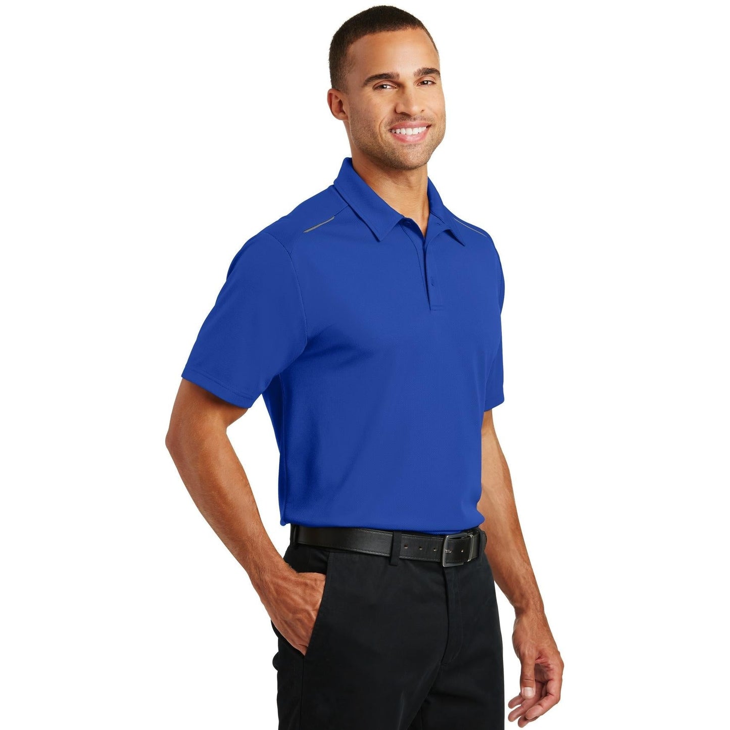 Battleship Grey Polo - Port Authority - Moisture-Wicking