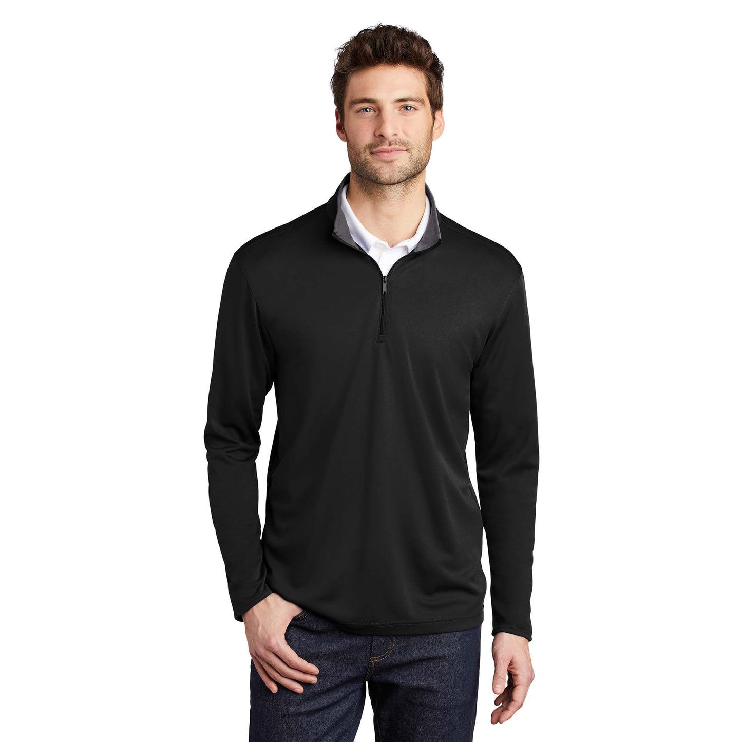 Black/Steel Grey Sweatshirt - Port Authority - Snag Resistant