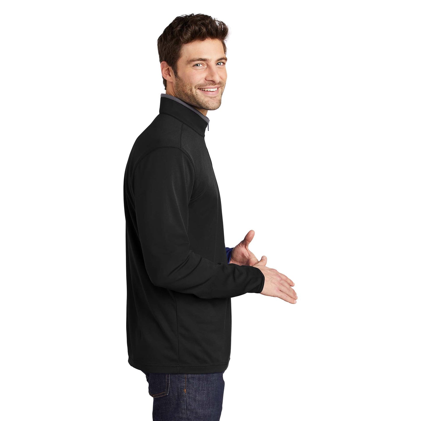 Black/Steel Grey Sweatshirt - Port Authority - Snag Resistant