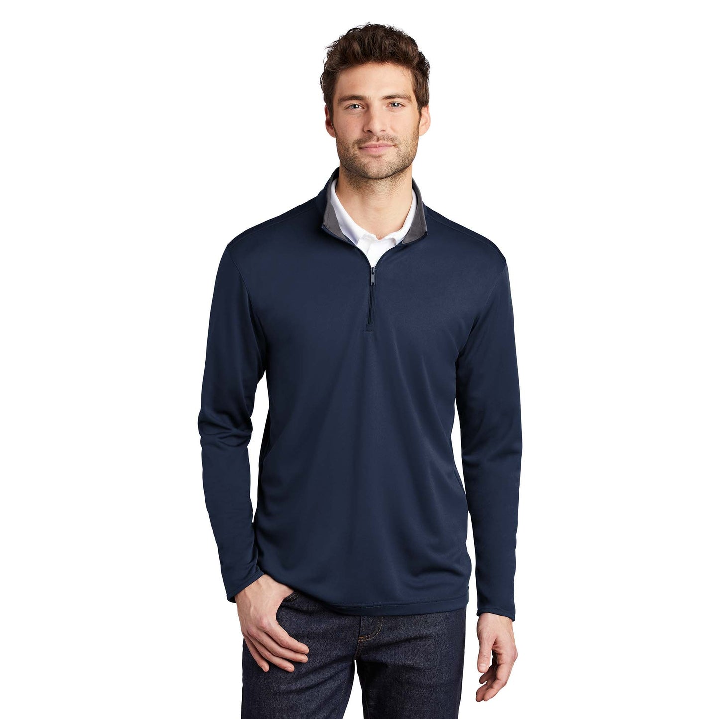 Black/Steel Grey Sweatshirt - Port Authority - Snag Resistant