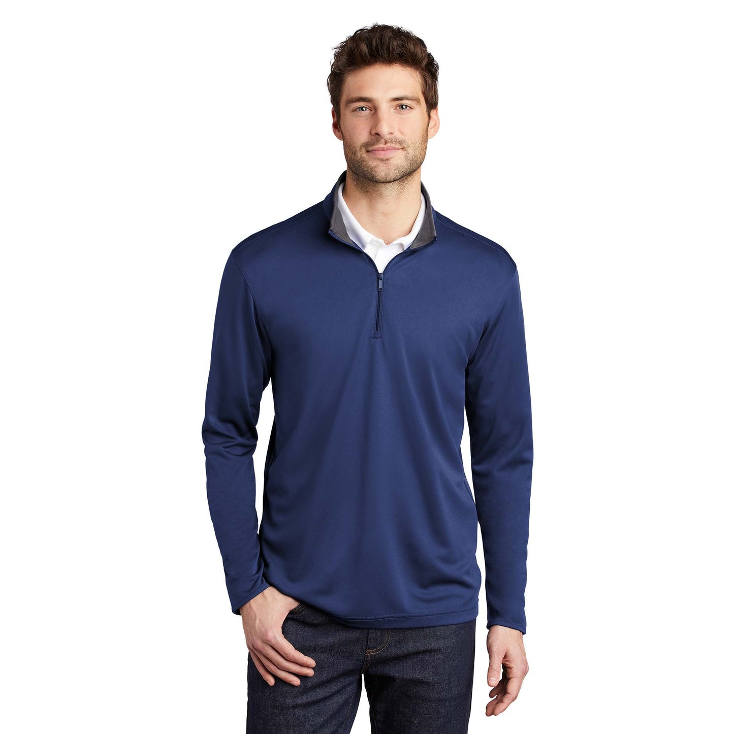 Black/Steel Grey Sweatshirt - Port Authority - Snag Resistant