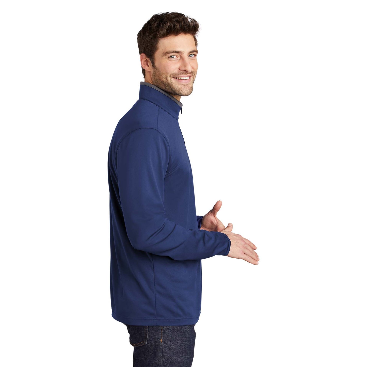 Black/Steel Grey Sweatshirt - Port Authority - Snag Resistant