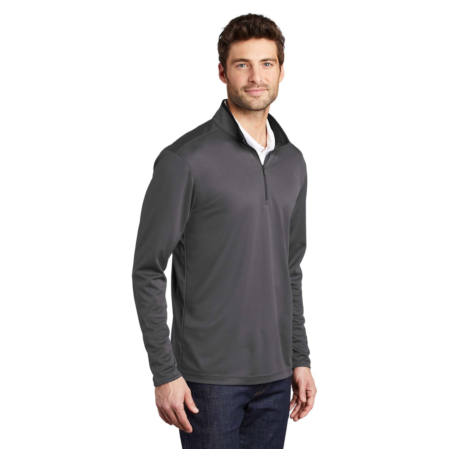 Black/Steel Grey Sweatshirt - Port Authority - Snag Resistant