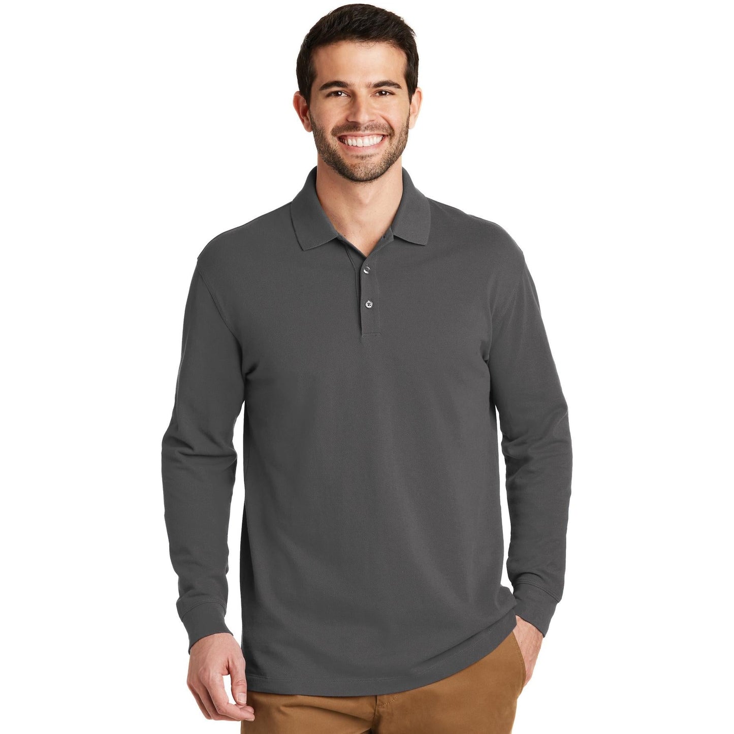 Black Polo Shirt - Port Authority - Sleek Fit