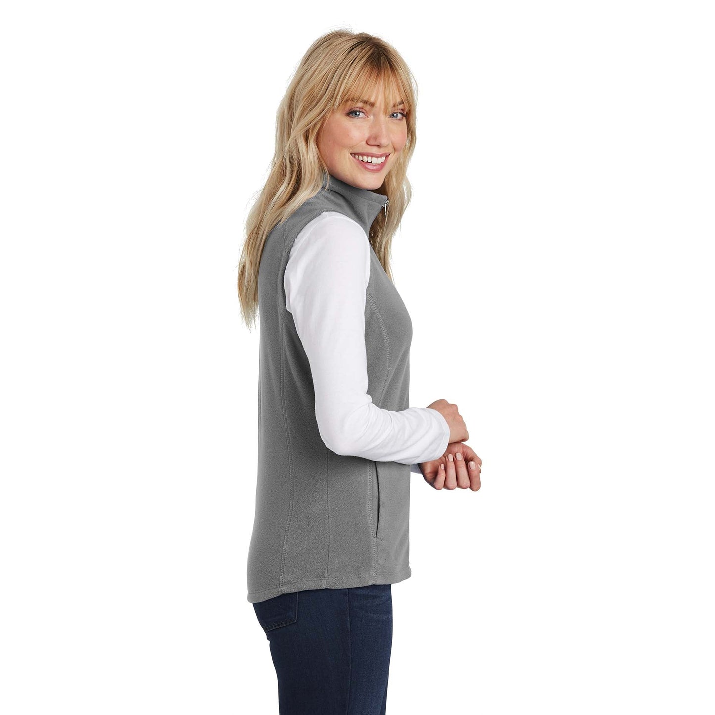 Black Microfleece Vest - Port Authority - Soft Flexibility