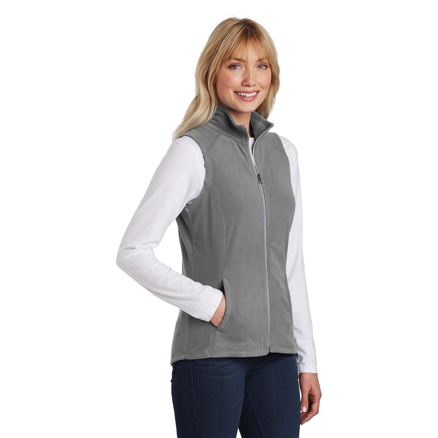 Black Microfleece Vest - Port Authority - Soft Flexibility