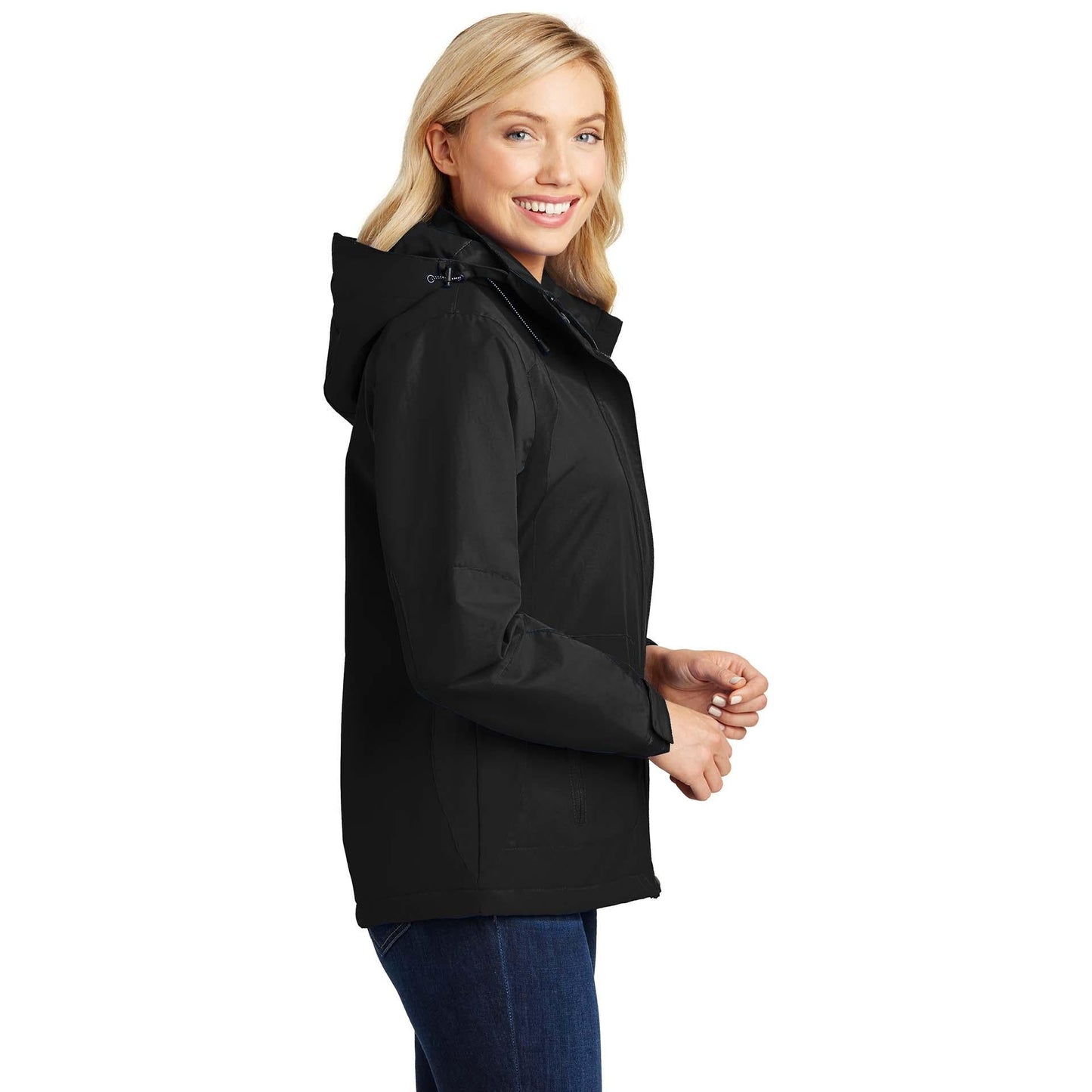 Black/Black Jacket - Port Authority - Stylish Waterproof