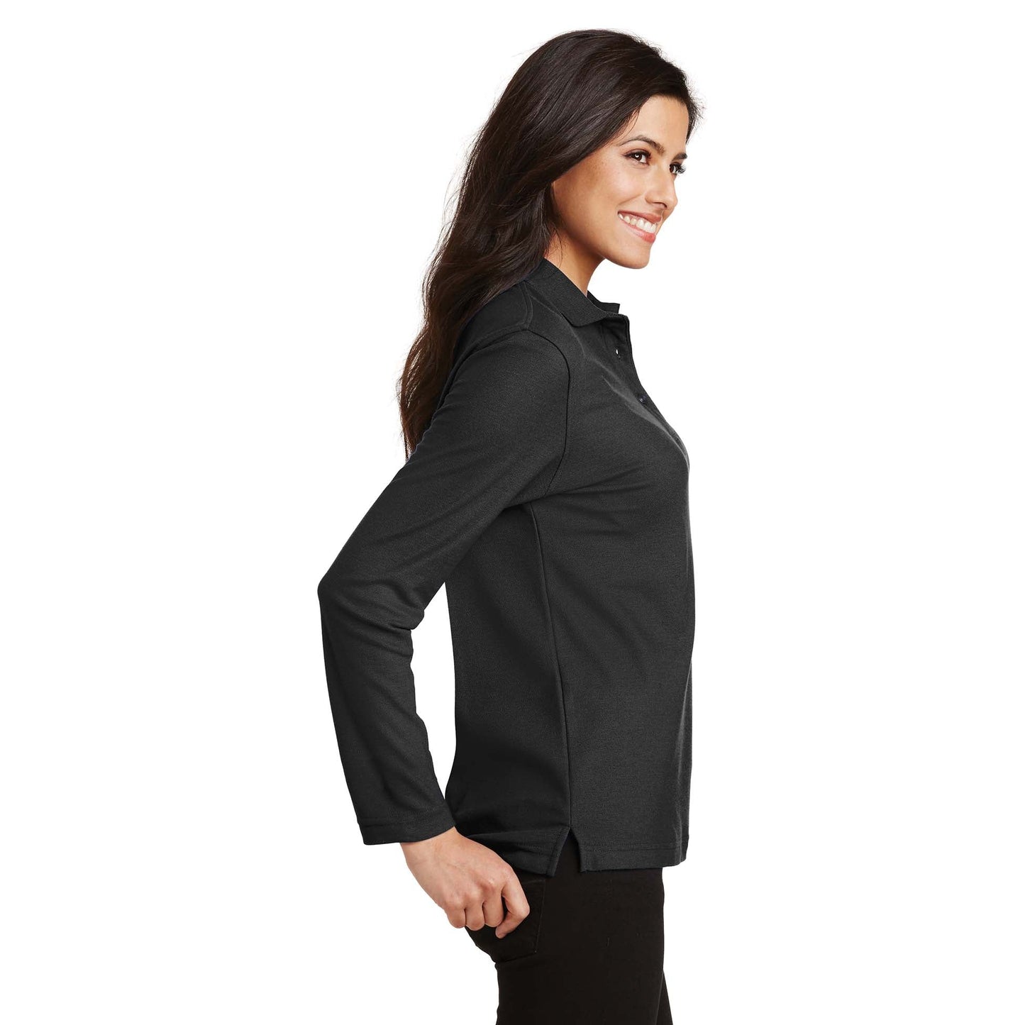 Black Polo Shirts - Port Authority - Soft Touch Fabric