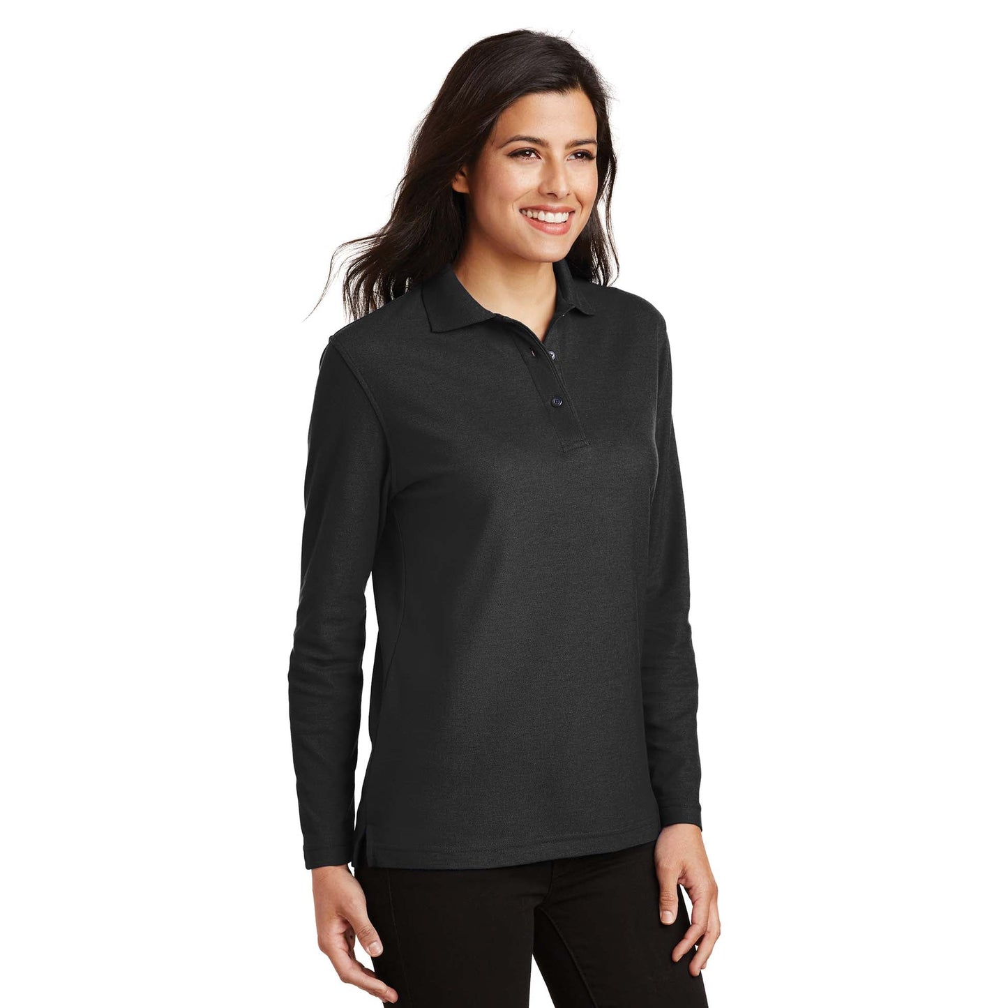 Black Polo Shirts - Port Authority - Soft Touch Fabric