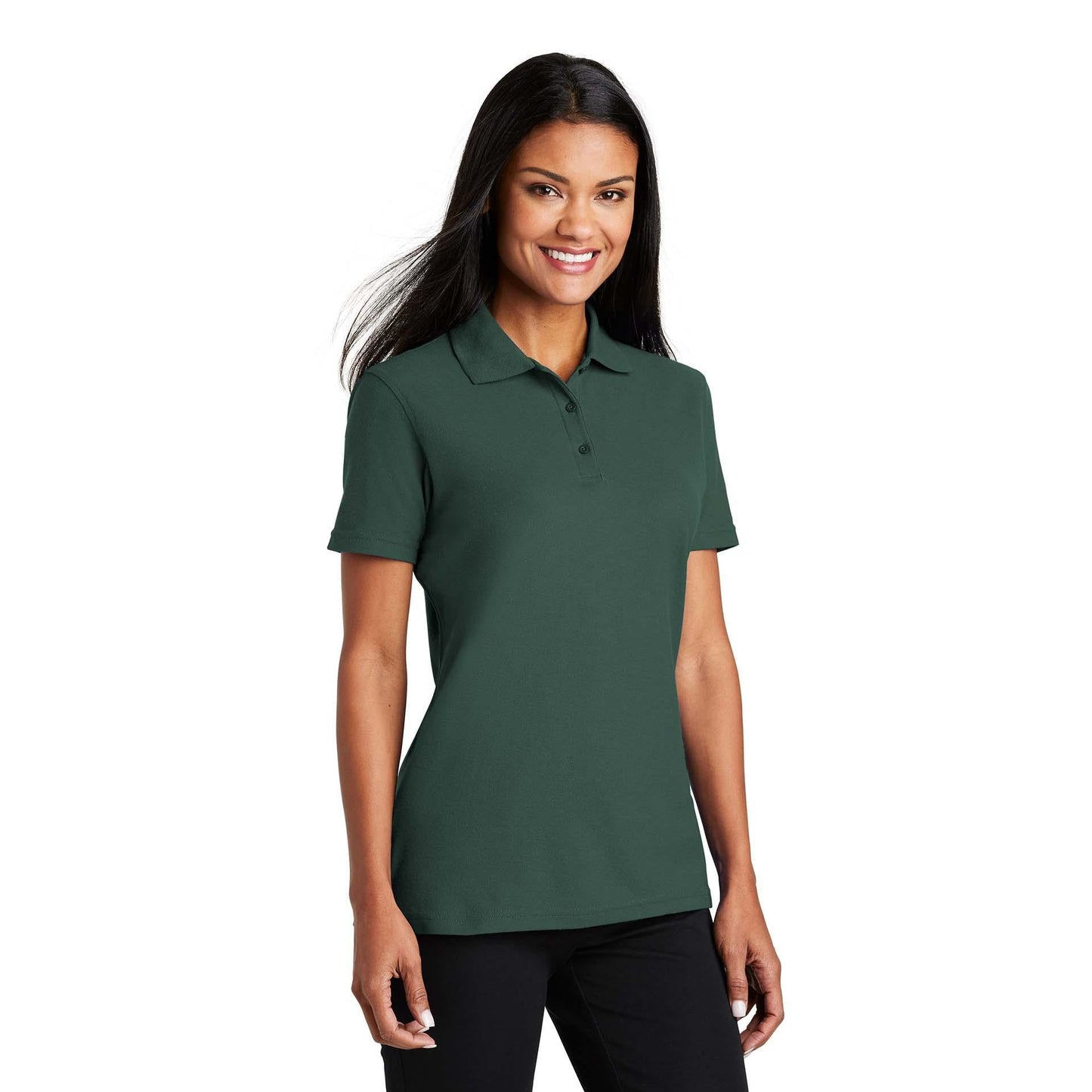 Black Polo Shirt - Port Authority - Stain-Resistant