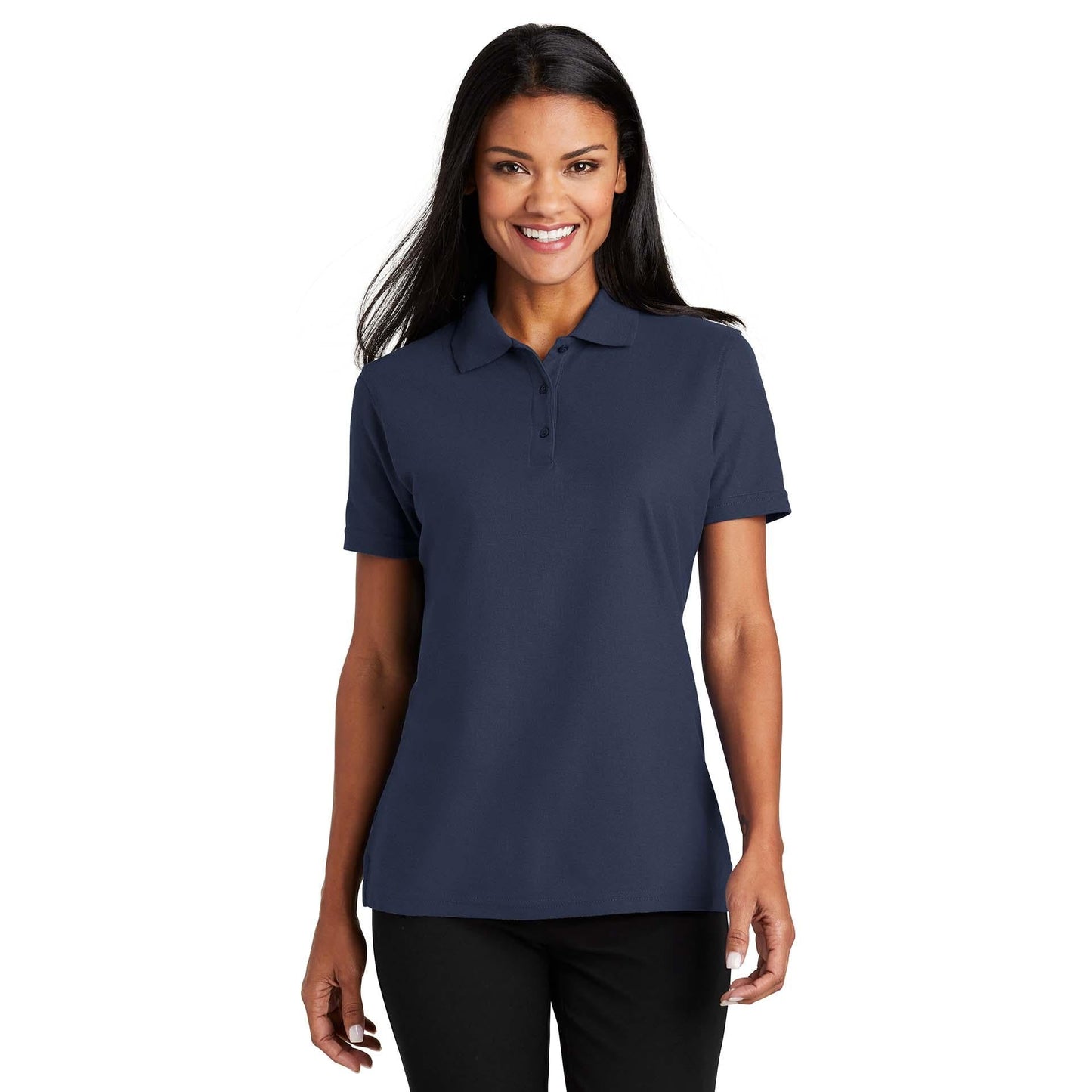Black Polo Shirt - Port Authority - Stain-Resistant