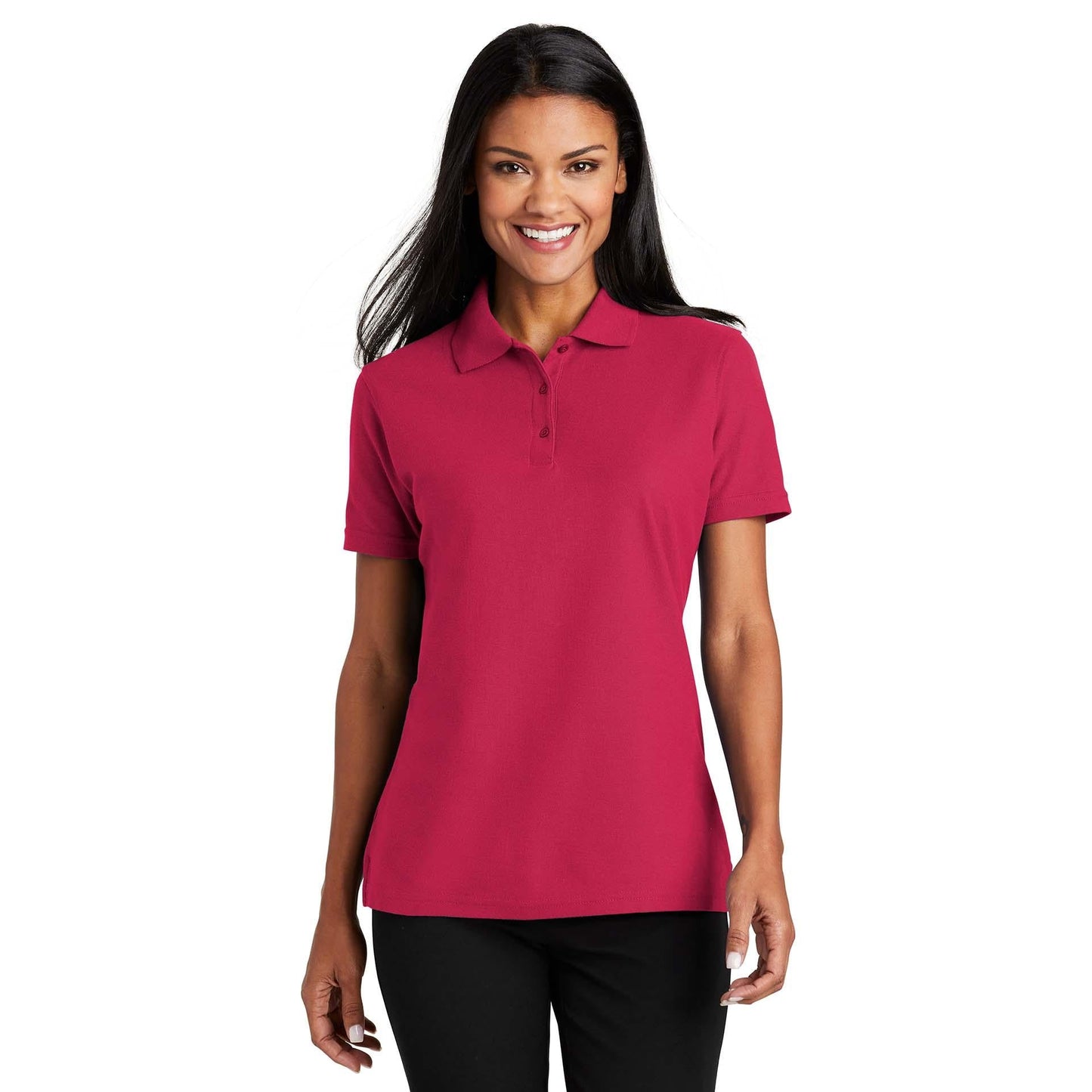 Black Polo Shirt - Port Authority - Stain-Resistant