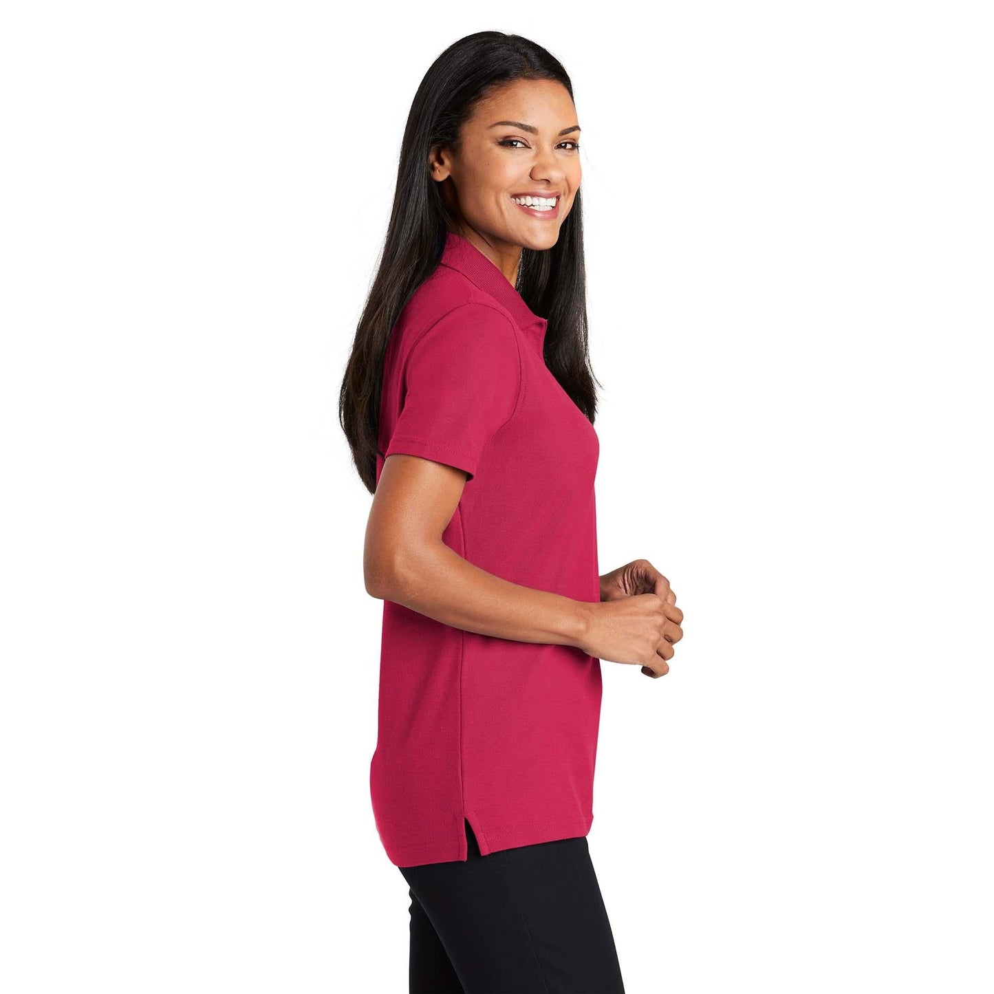 Black Polo Shirt - Port Authority - Stain-Resistant