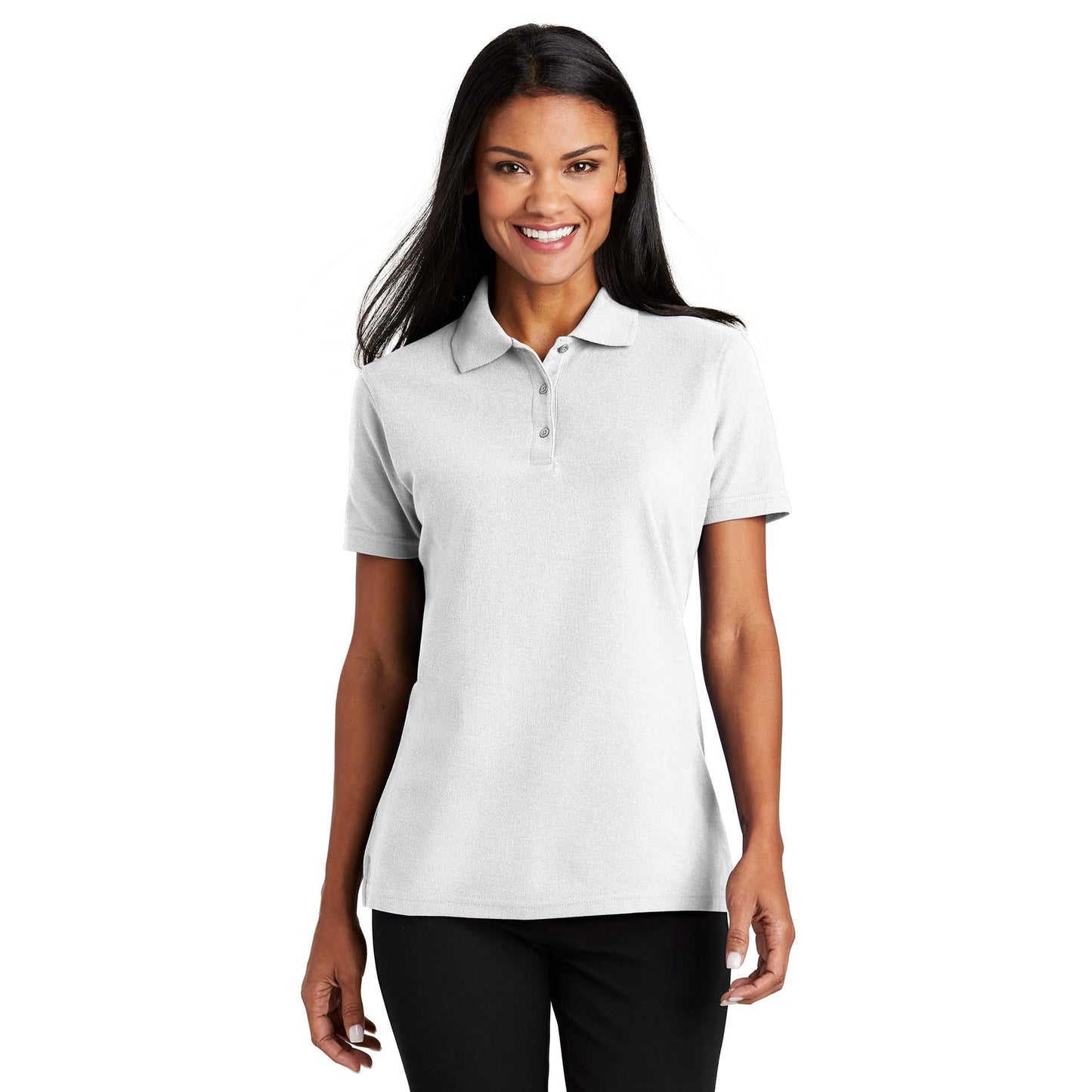 Black Polo Shirt - Port Authority - Stain-Resistant