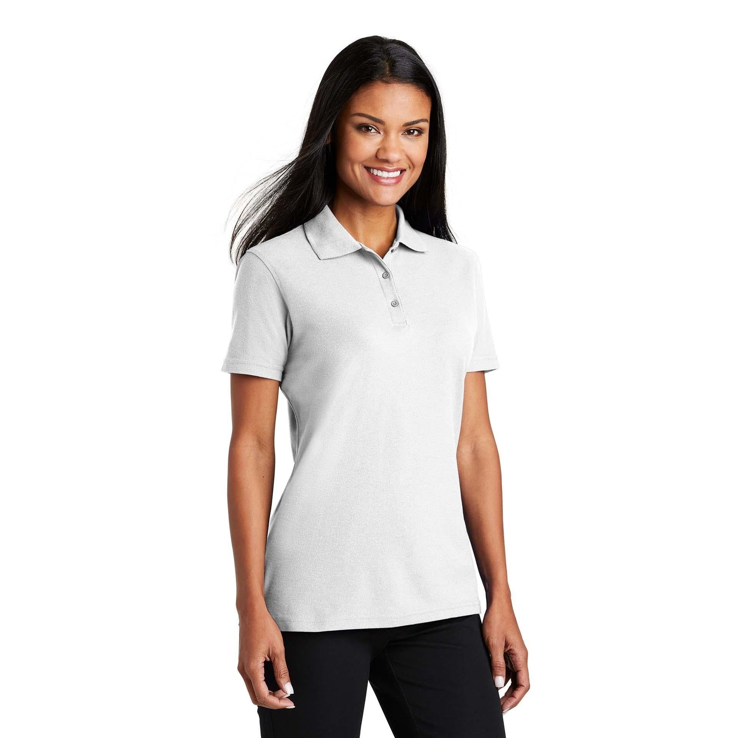 Black Polo Shirt - Port Authority - Stain-Resistant