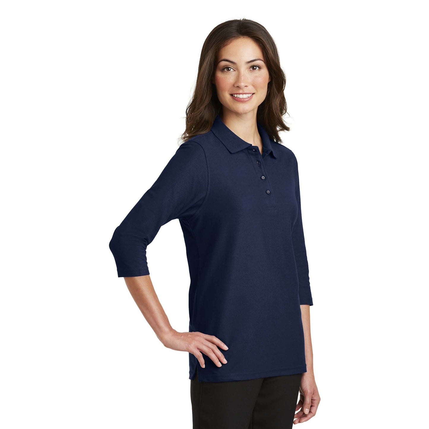 Black Silk Polo Shirt - Port Authority - Elegant Look