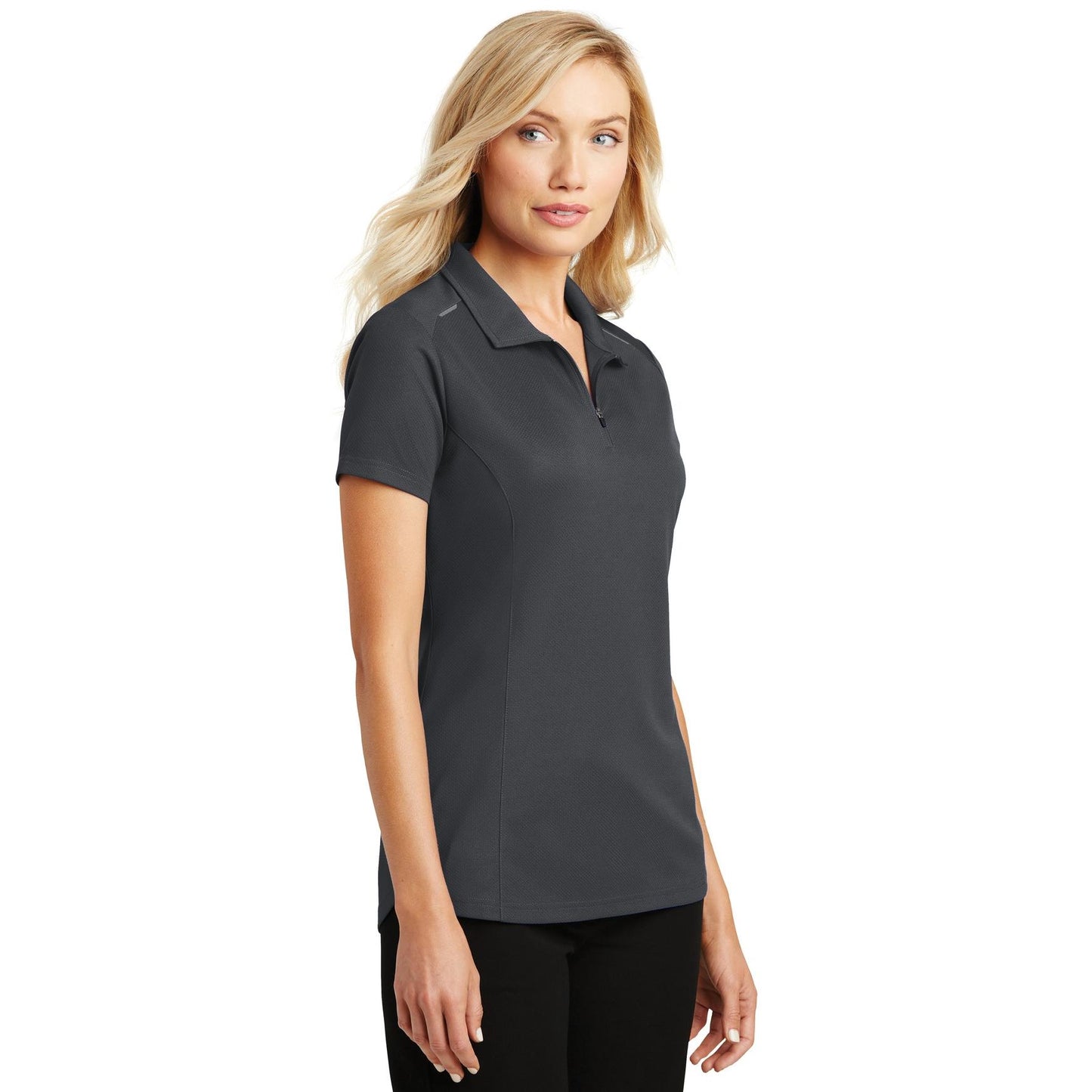 Battleship Grey Polo - Port Authority - Moisture Wicking