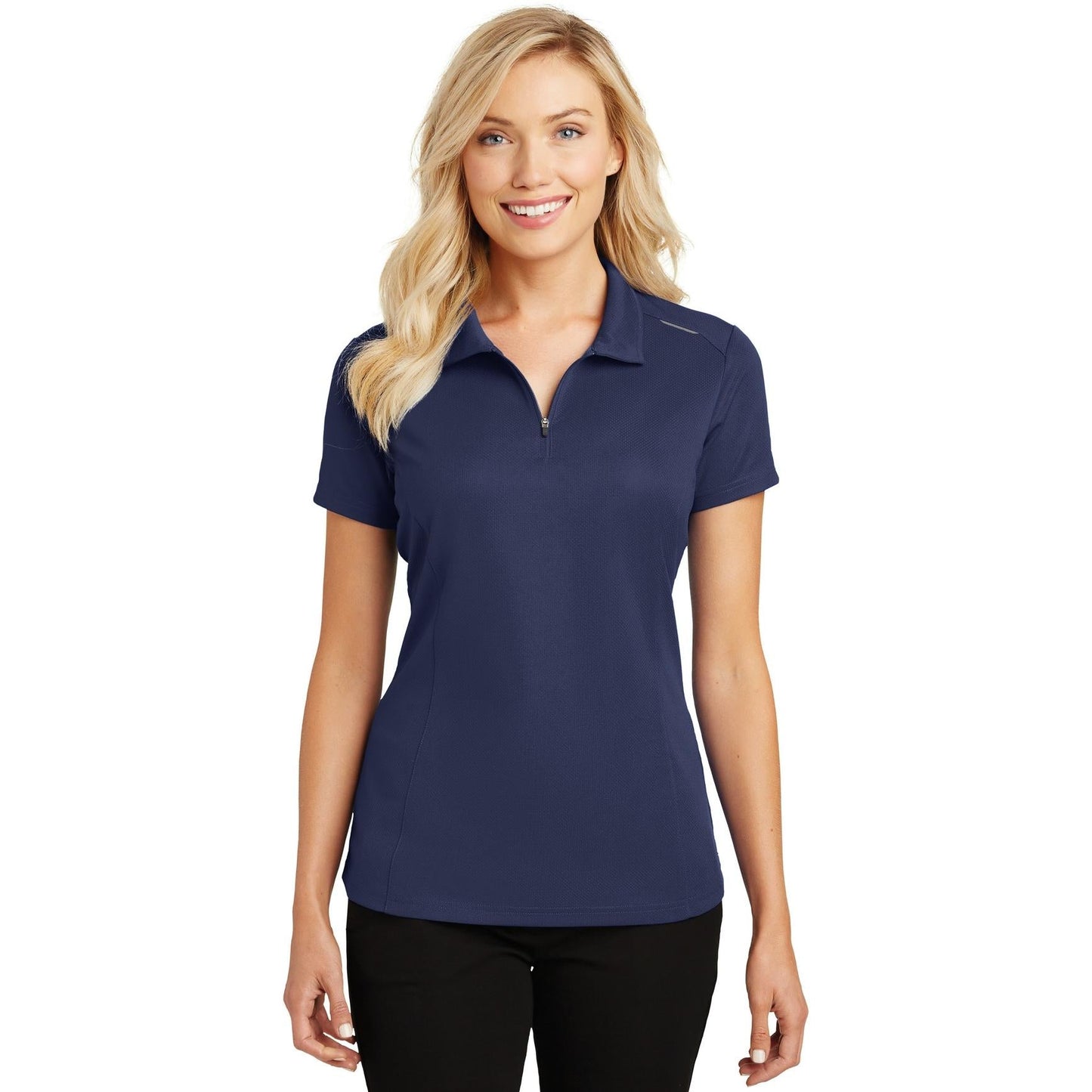 Battleship Grey Polo - Port Authority - Moisture Wicking