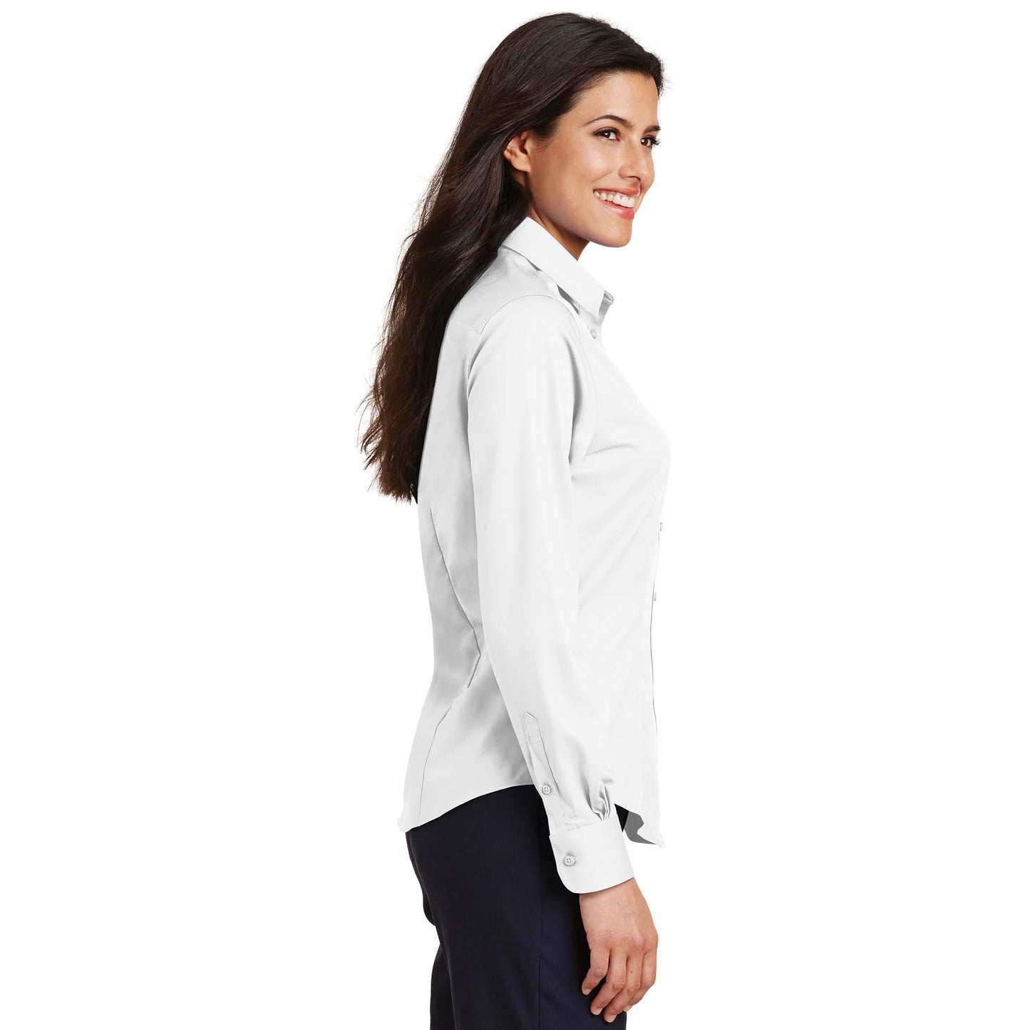 White Button Up Shirt - Port Authority - Soft Cotton