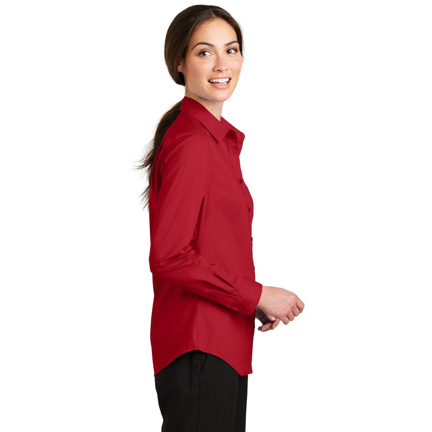 Black Button Up Shirt - Port Authority - Stylish Design