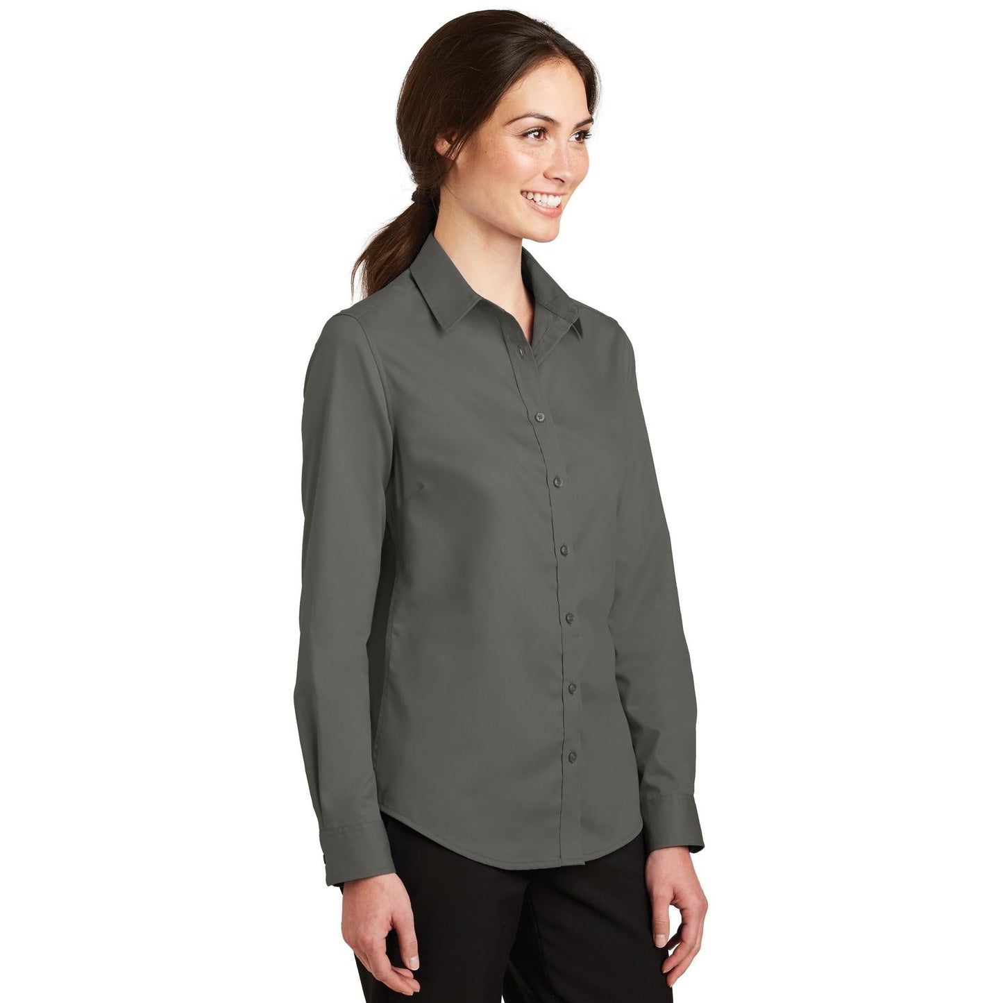 Black Button Up Shirt - Port Authority - Stylish Design