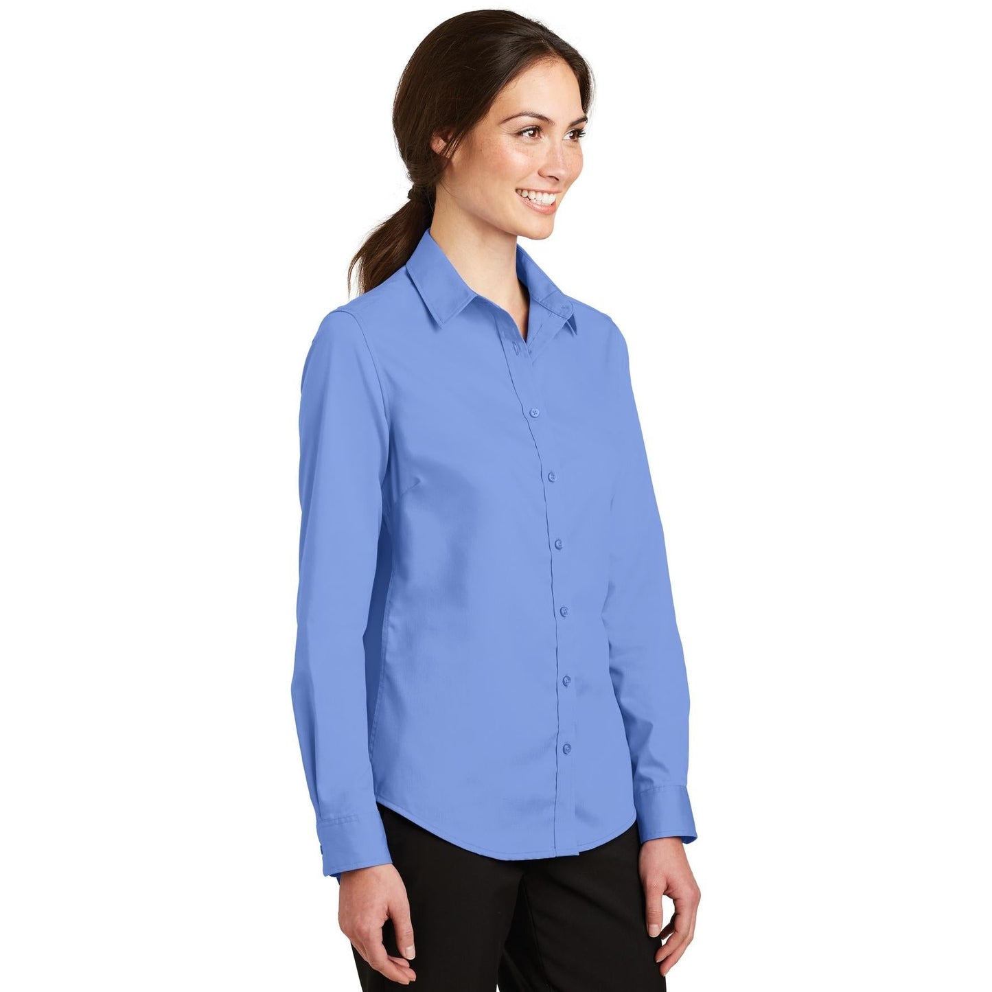 Black Button Up Shirt - Port Authority - Stylish Design