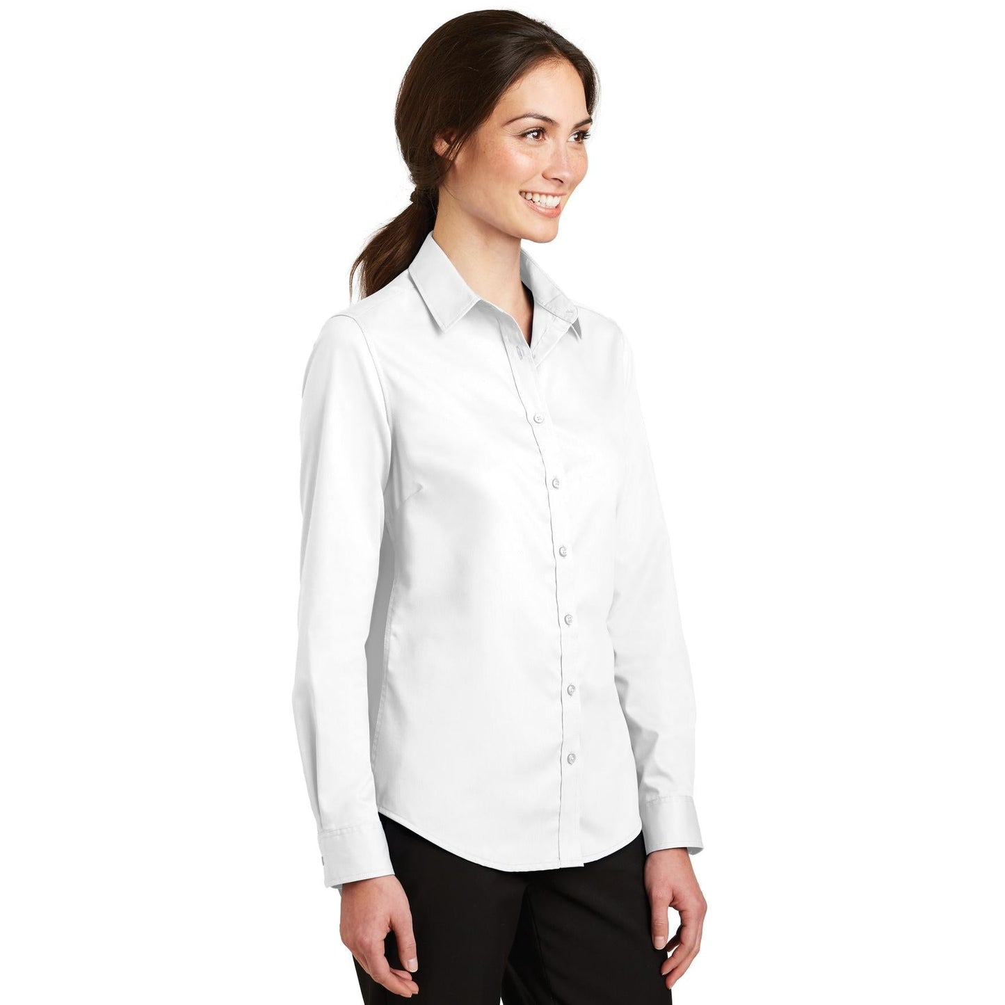 Black Button Up Shirt - Port Authority - Stylish Design