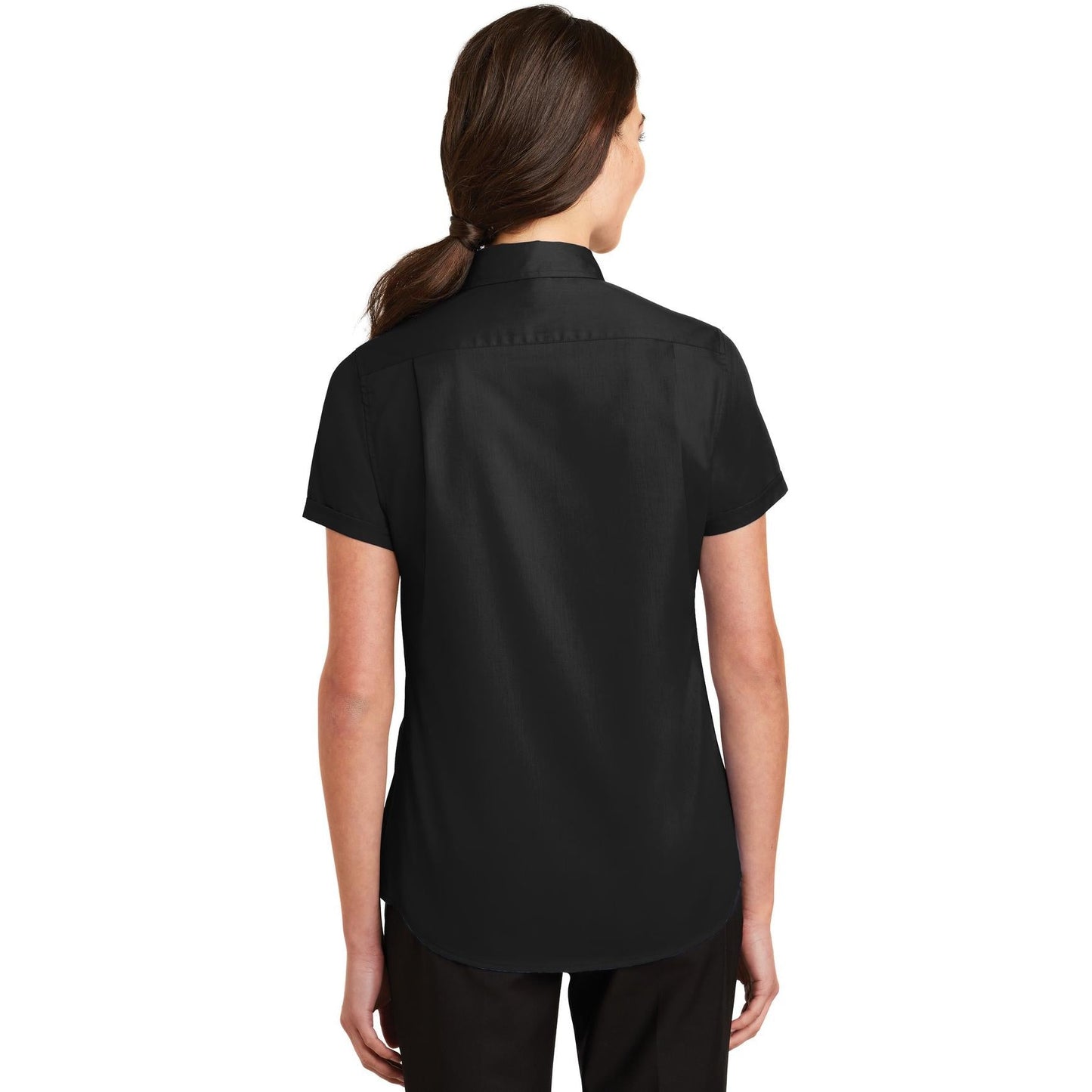 Black Button Up Shirt - Port Authority - Short Sleeve