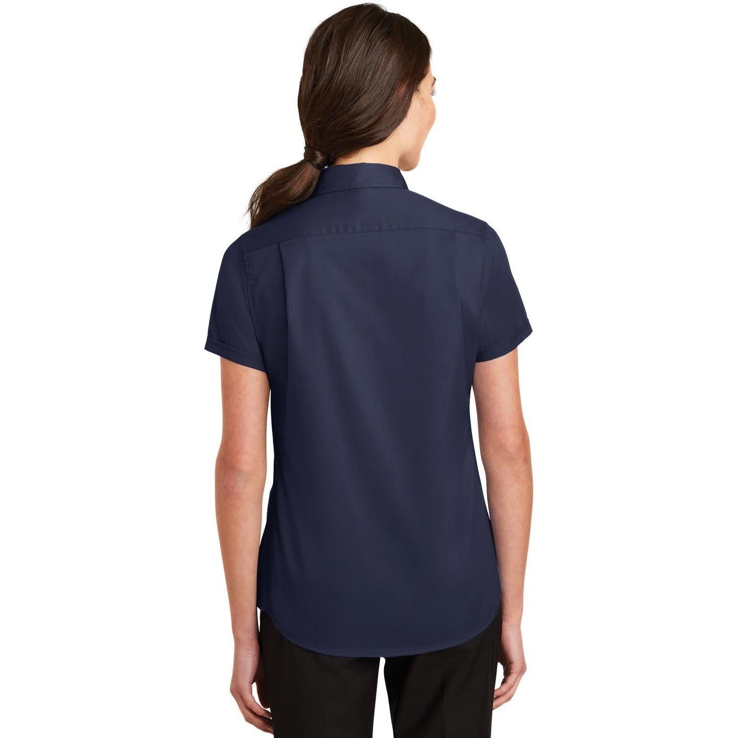 Black Button Up Shirt - Port Authority - Short Sleeve