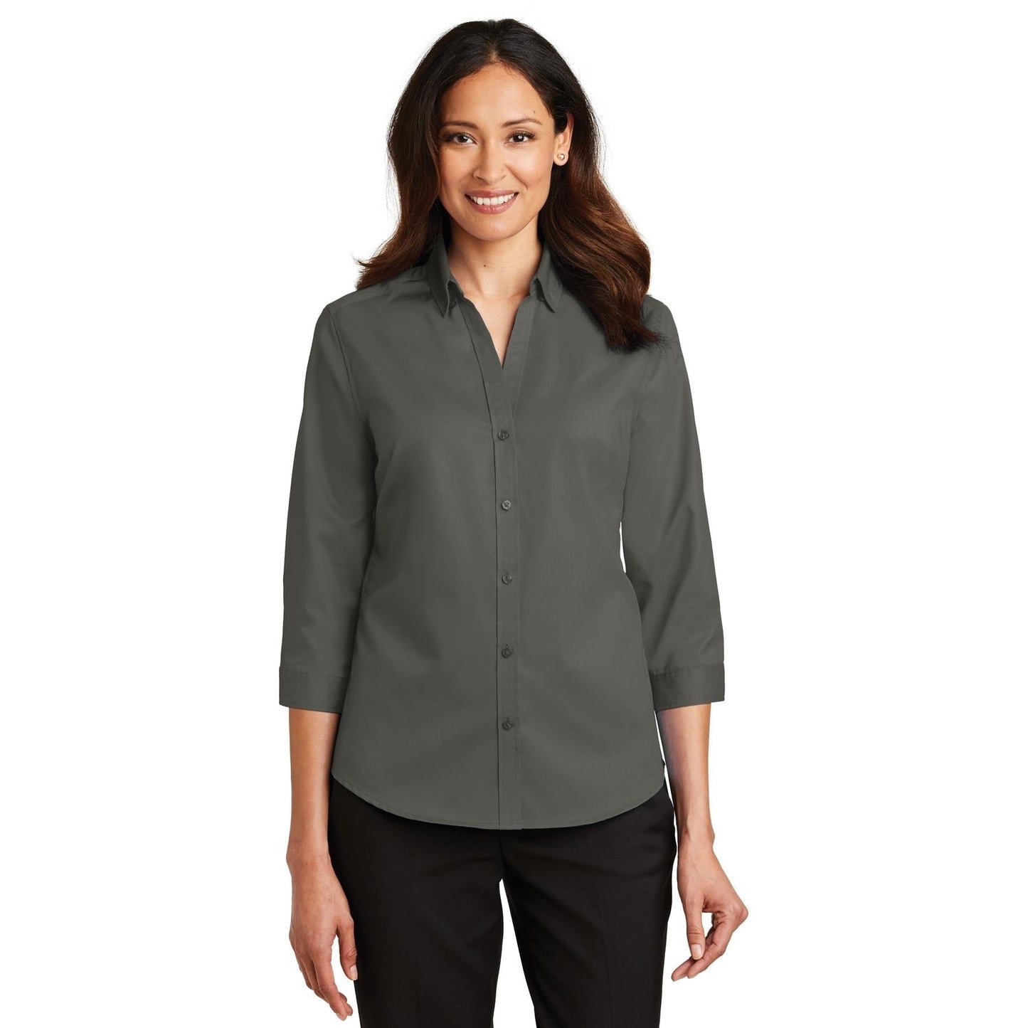 Black Button Up Shirts - Port Authority - Comfortable Twill