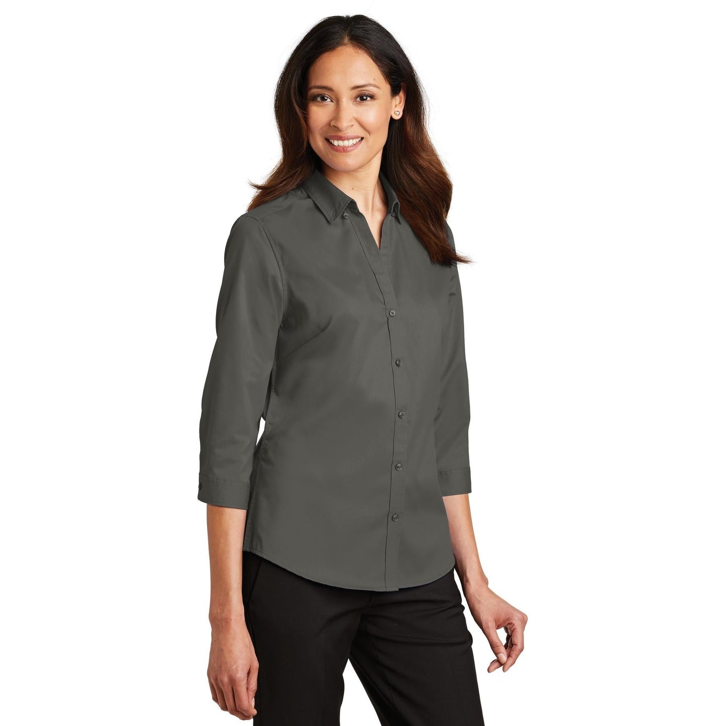 Black Button Up Shirts - Port Authority - Comfortable Twill