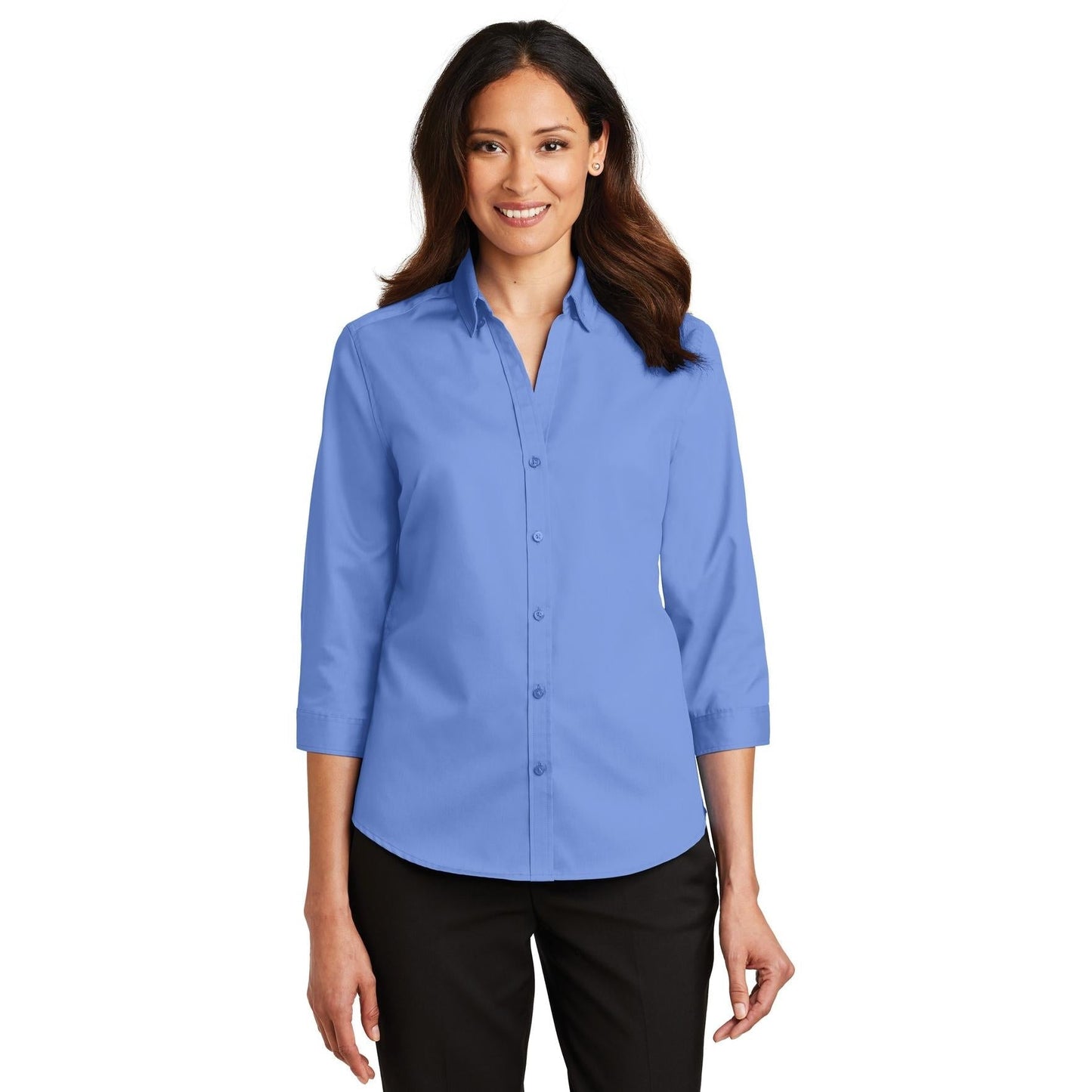 Black Button Up Shirts - Port Authority - Comfortable Twill