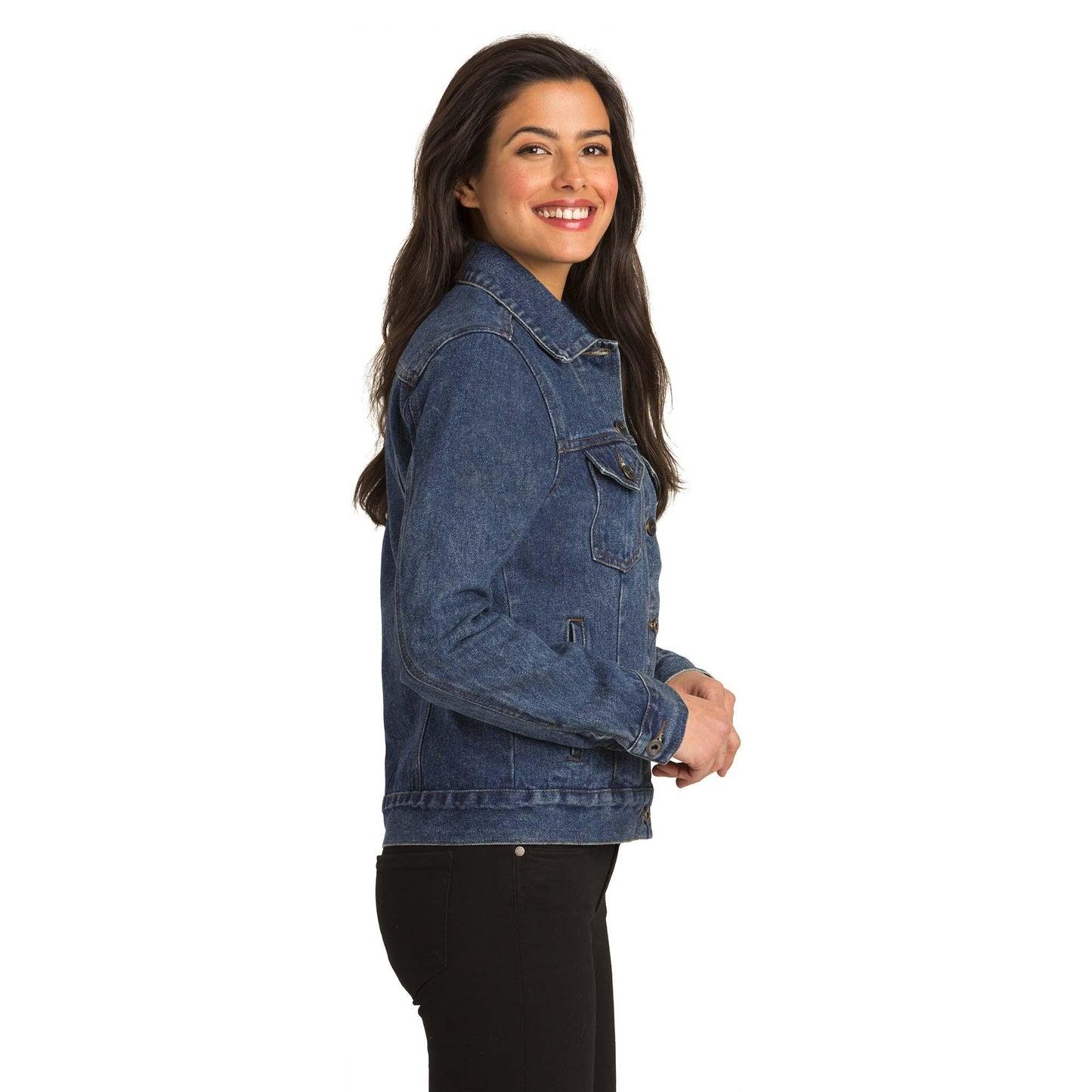 Denim Blue Jacket - Port Authority - Contoured Fit