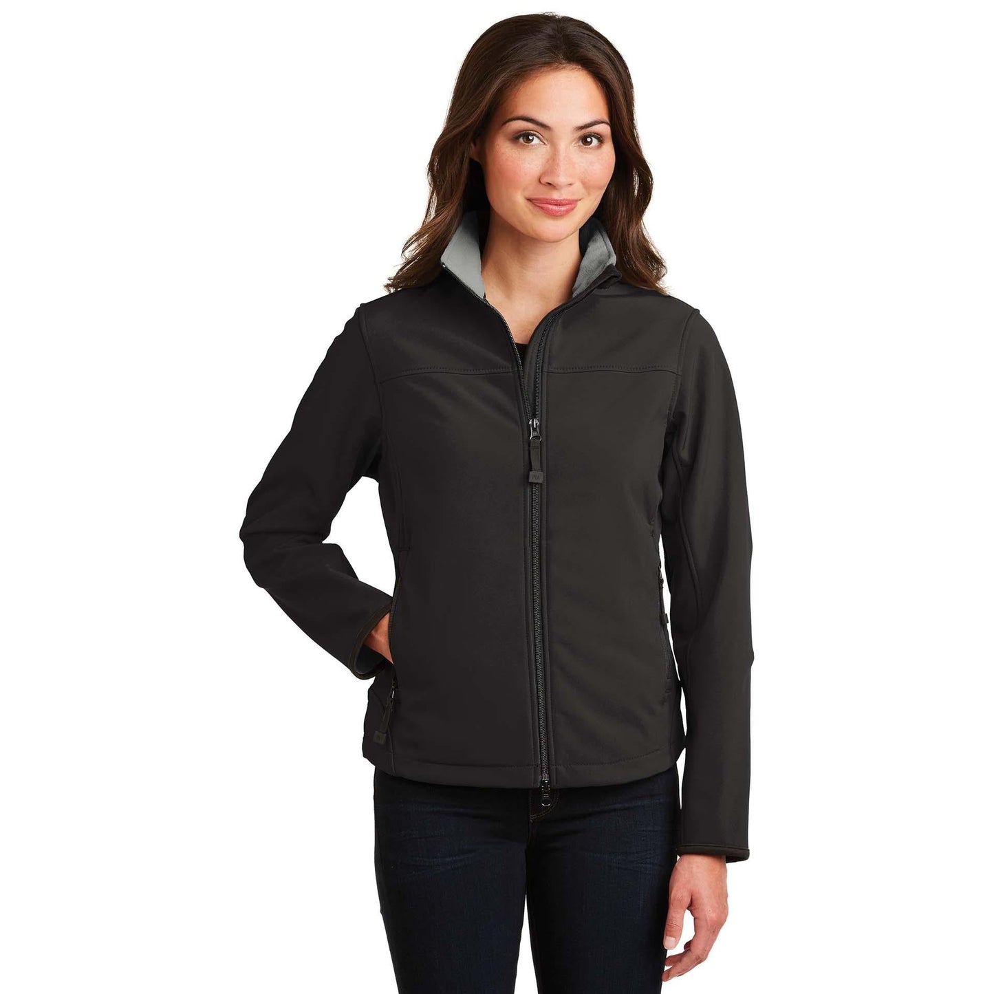 Black/Chrome Jacket - Port Authority - Cozy Microfleece