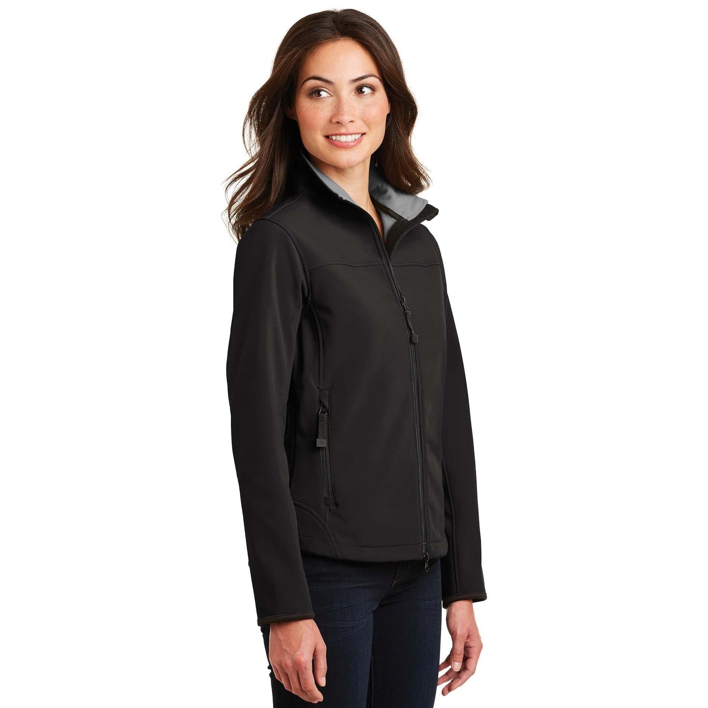 Black/Chrome Jacket - Port Authority - Cozy Microfleece