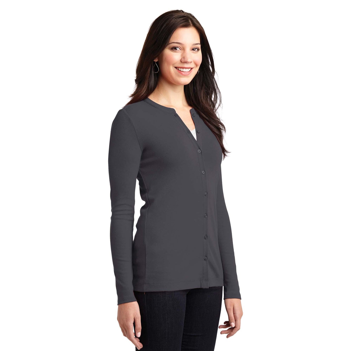 Black Cardigans - Port Authority - Soft Fabric Blend