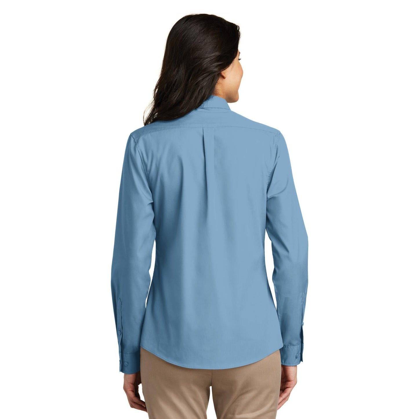 White Button Up Shirt - Port Authority - Long Sleeve Carefree
