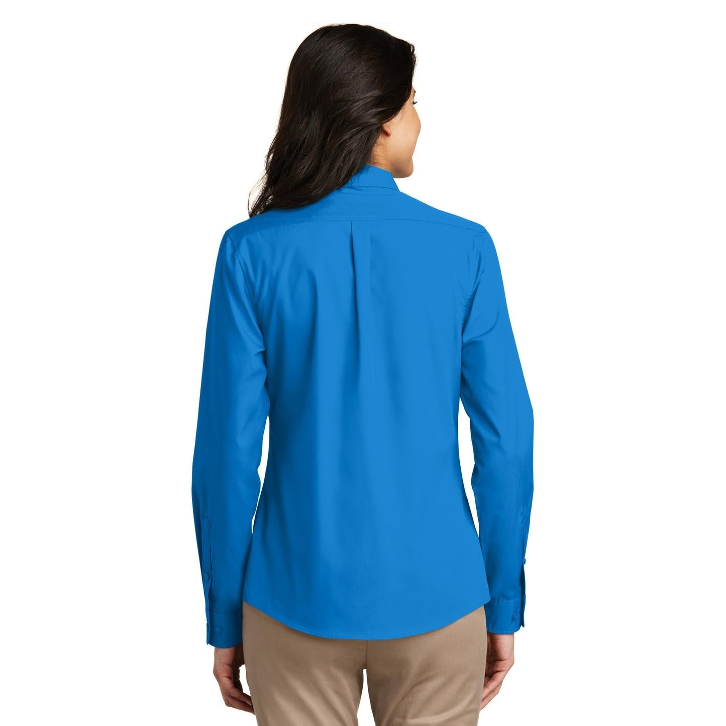 White Button Up Shirt - Port Authority - Long Sleeve Carefree
