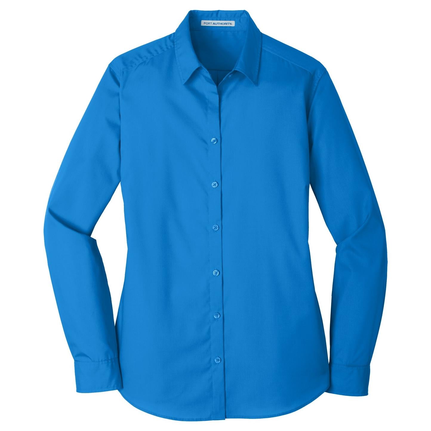 White Button Up Shirt - Port Authority - Long Sleeve Carefree