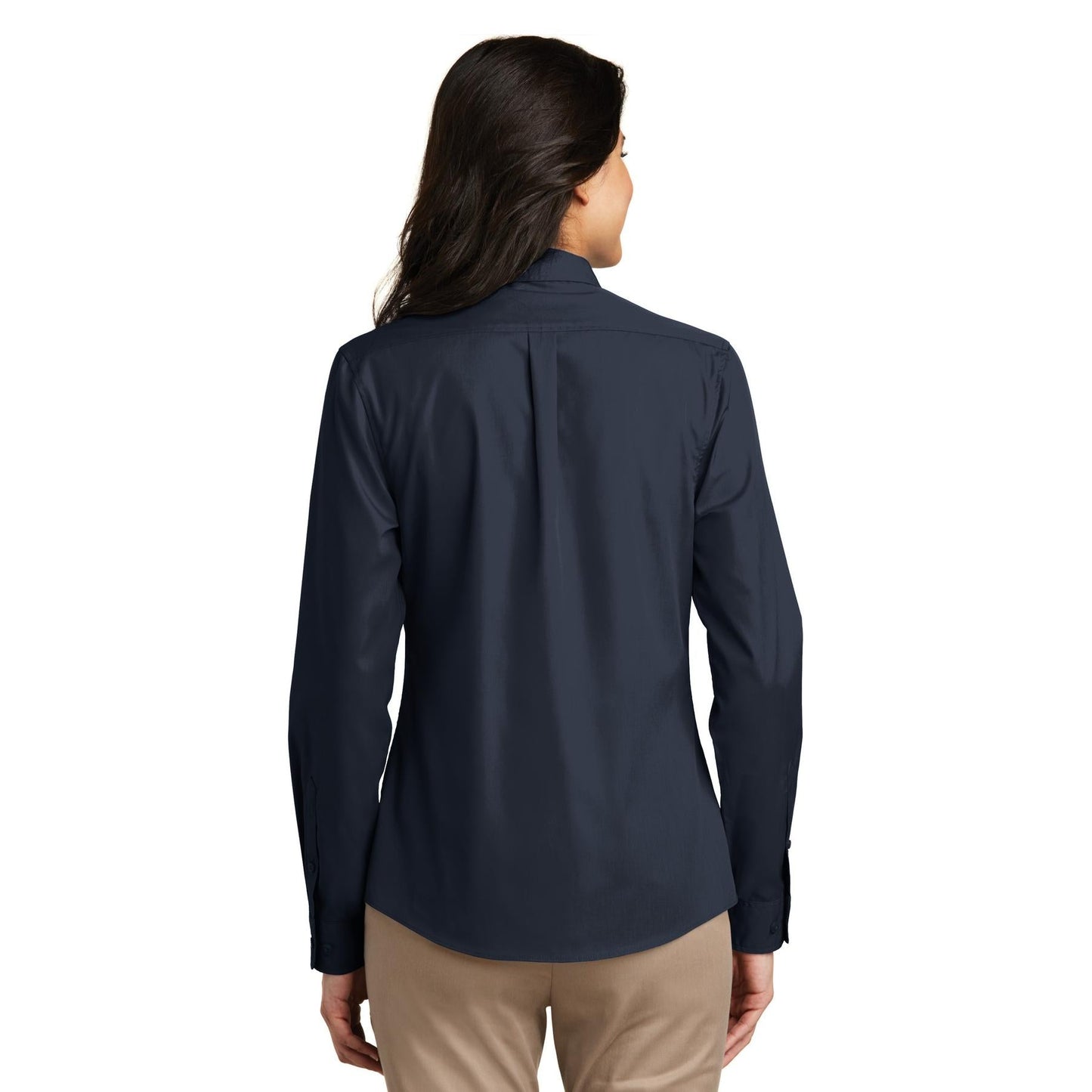 White Button Up Shirt - Port Authority - Long Sleeve Carefree