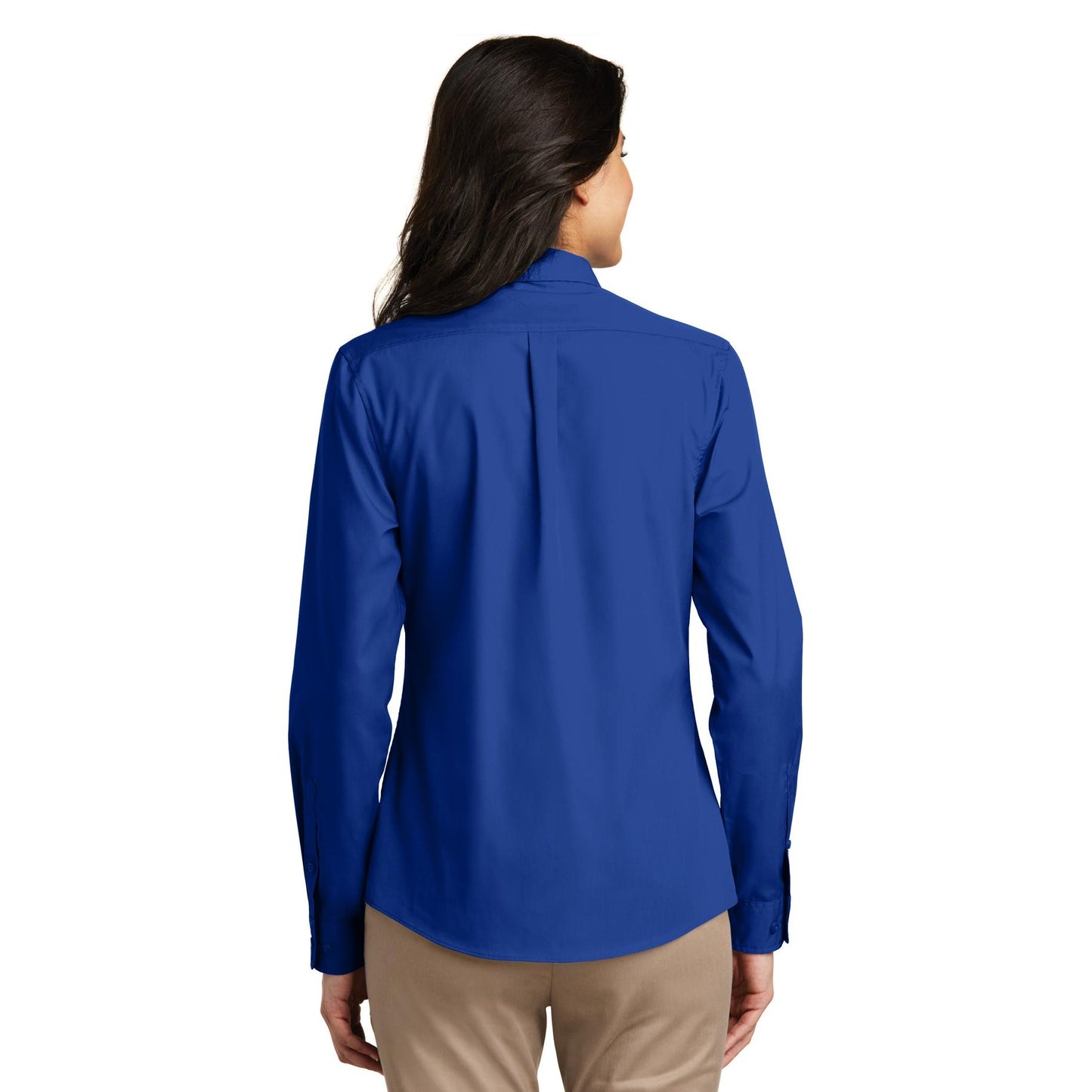White Button Up Shirt - Port Authority - Long Sleeve Carefree