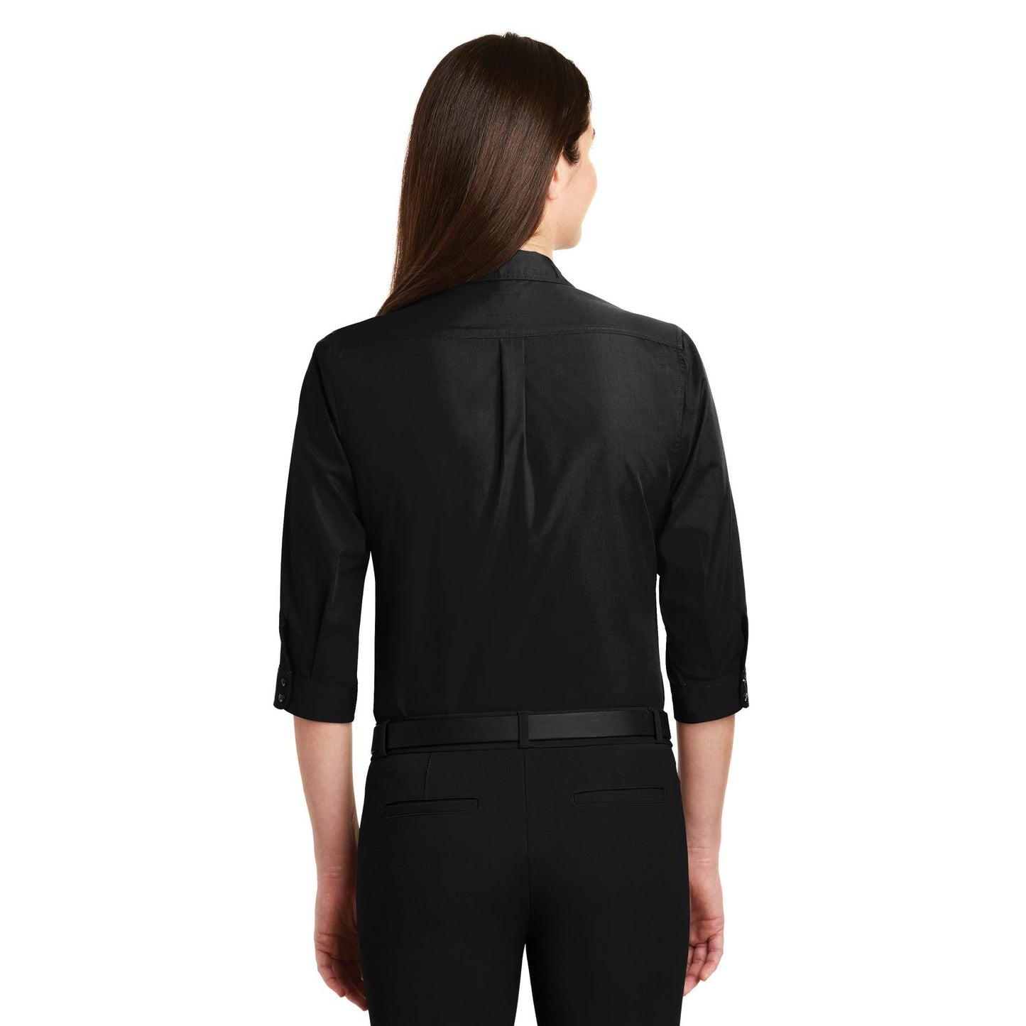 Deep Black Button Up Shirts - Port Authority - Stylish