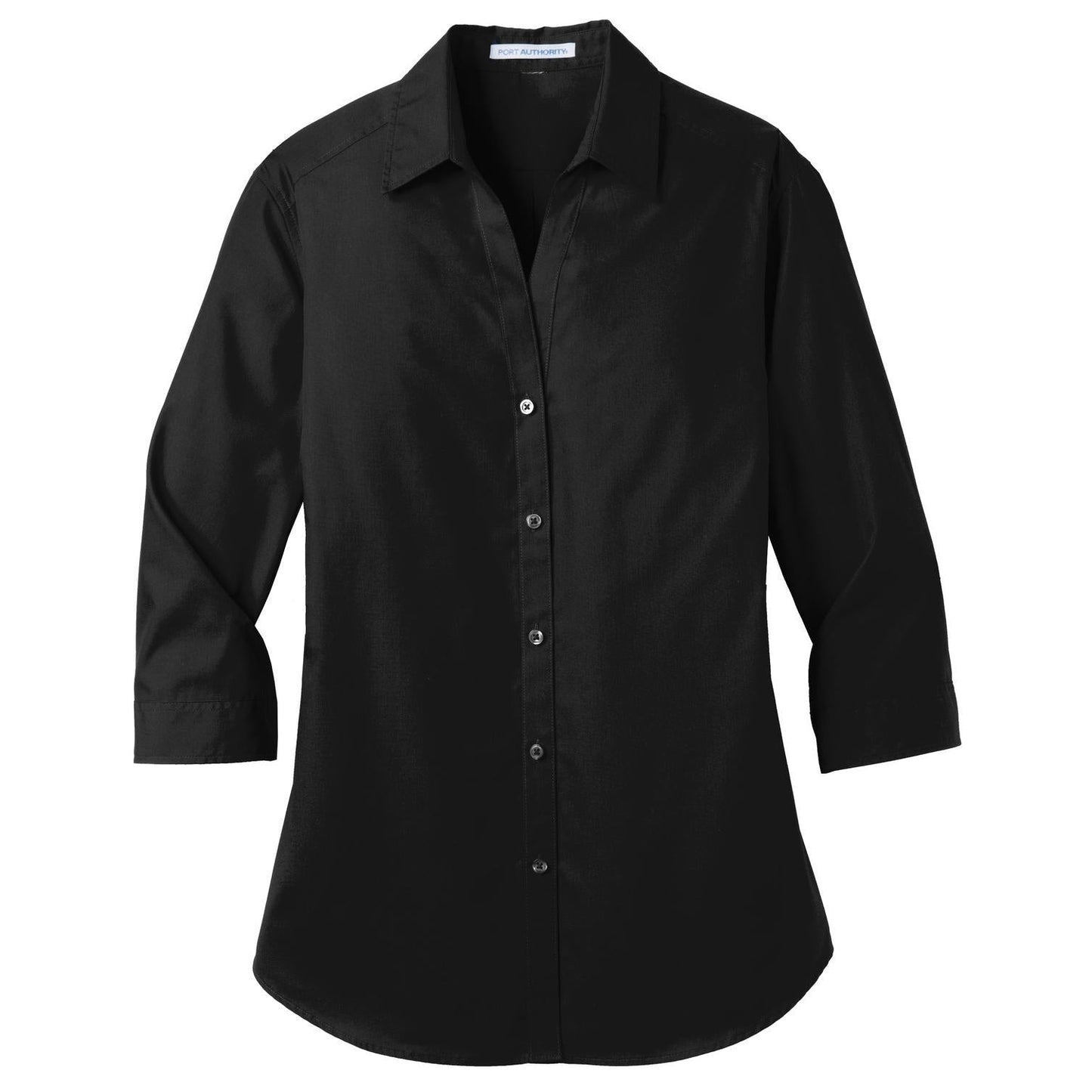 Deep Black Button Up Shirts - Port Authority - Stylish