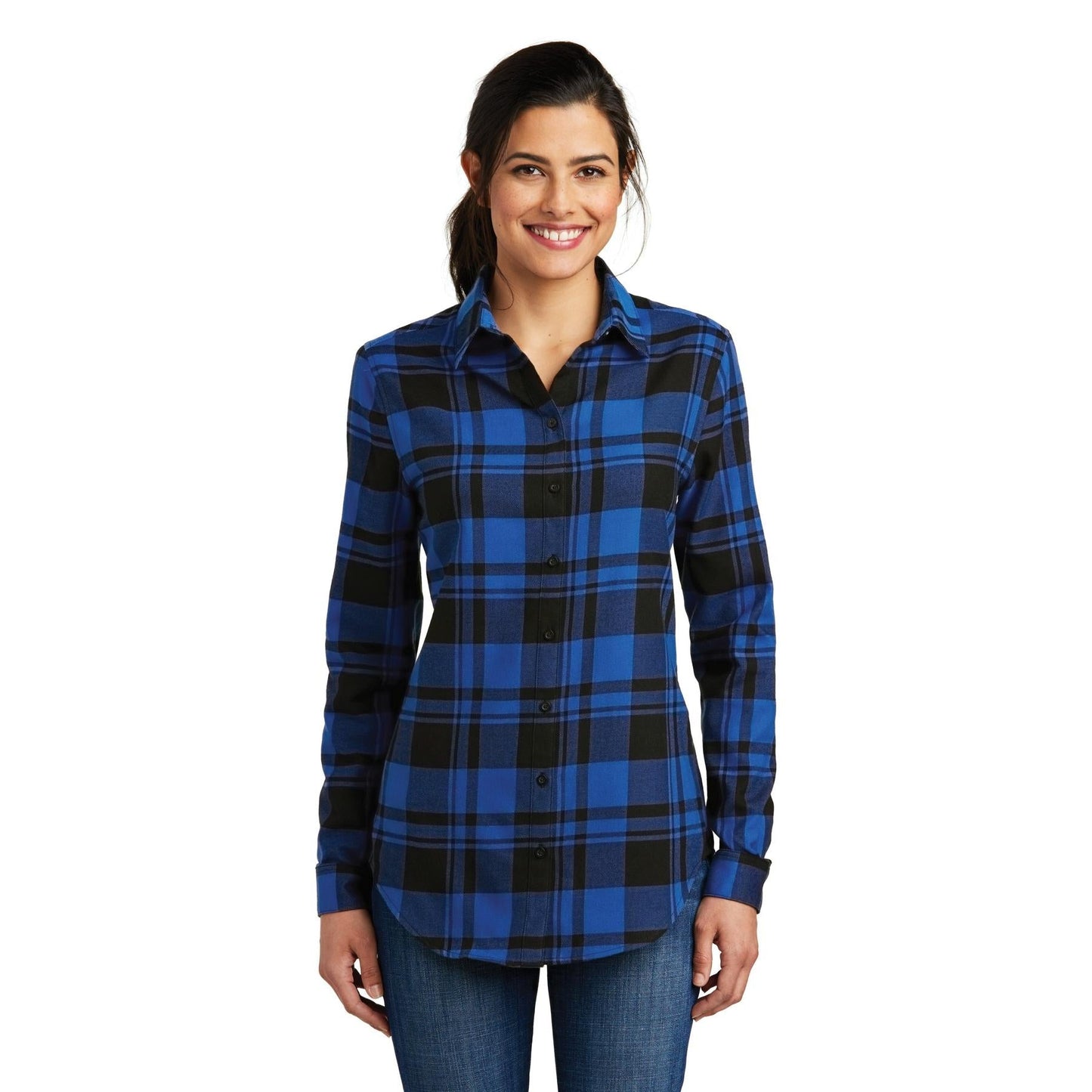 Grey/Black Flannel Shirt - Port Authority - Soft Fabric