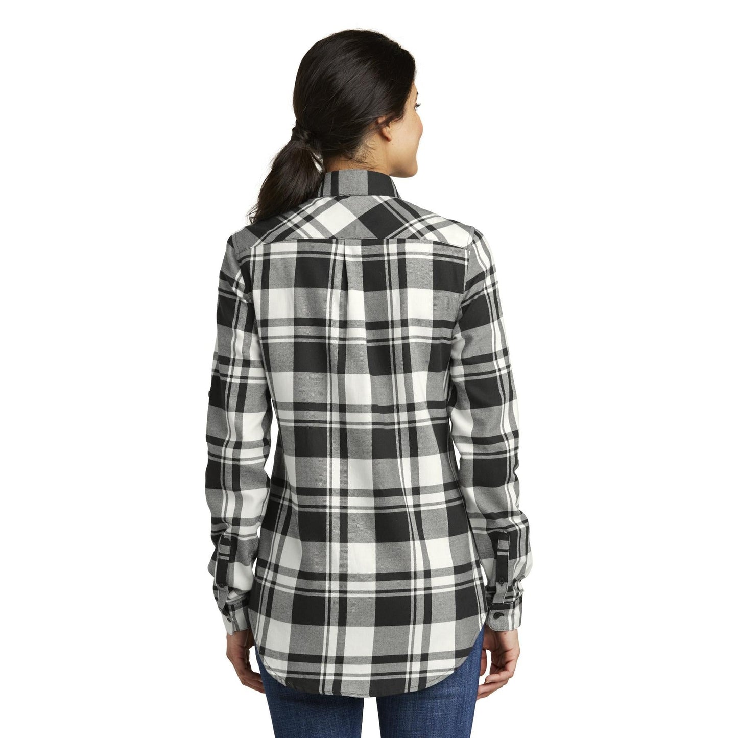 Grey/Black Flannel Shirt - Port Authority - Soft Fabric