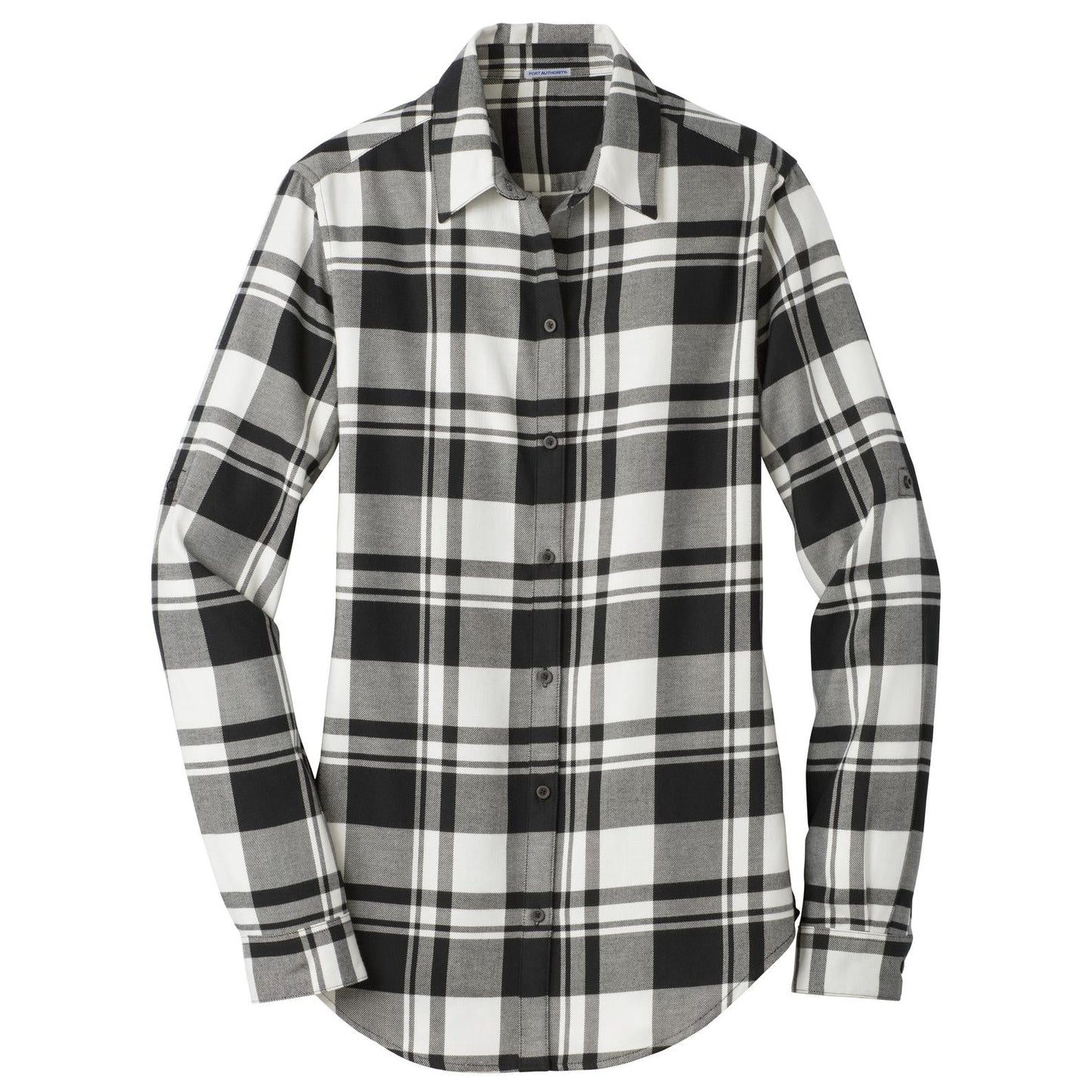 Grey/Black Flannel Shirt - Port Authority - Soft Fabric