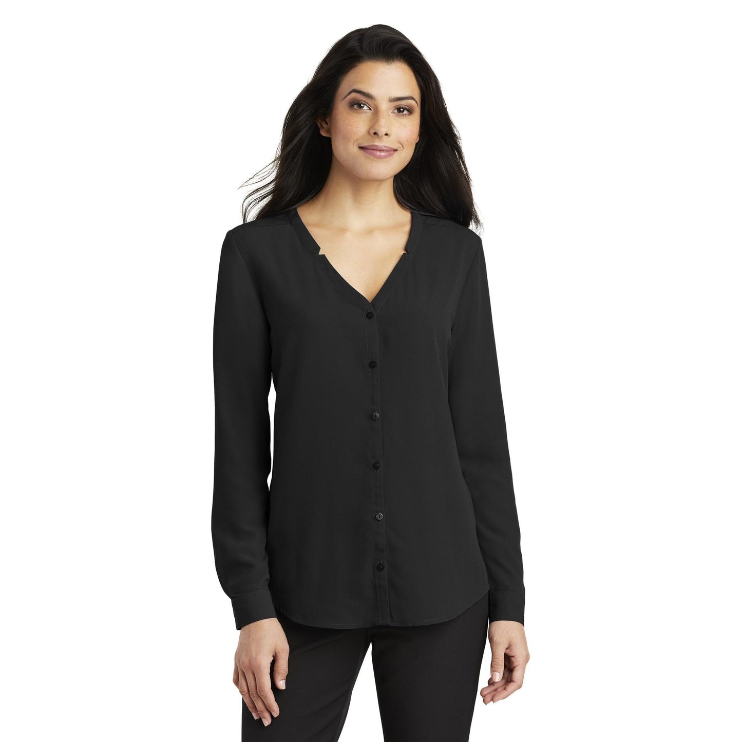 Black Blouses - Elegant Blouse - Port Authority - Polyester