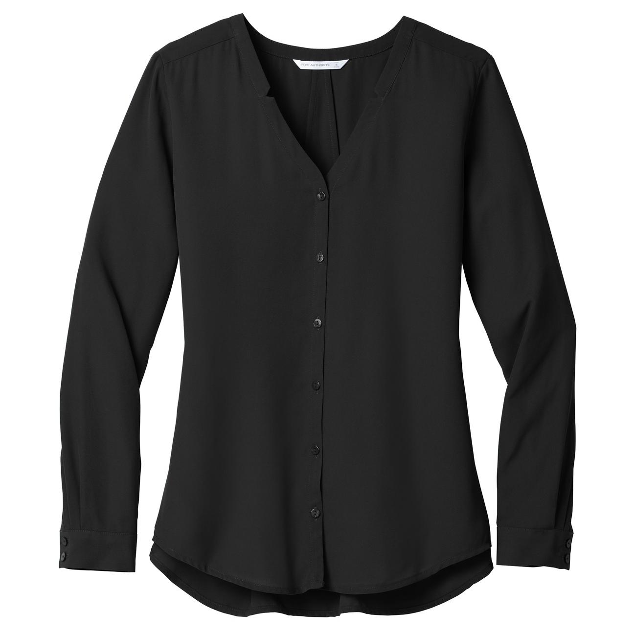 Black Blouses - Elegant Blouse - Port Authority - Polyester