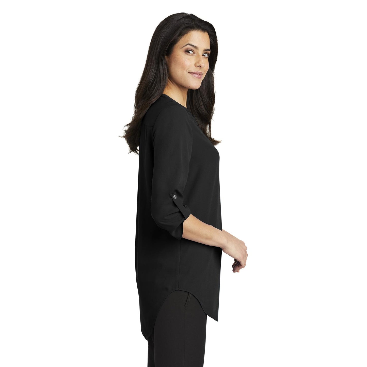 Black Blouses - Stylish Tunic - Port Authority - V-Neck